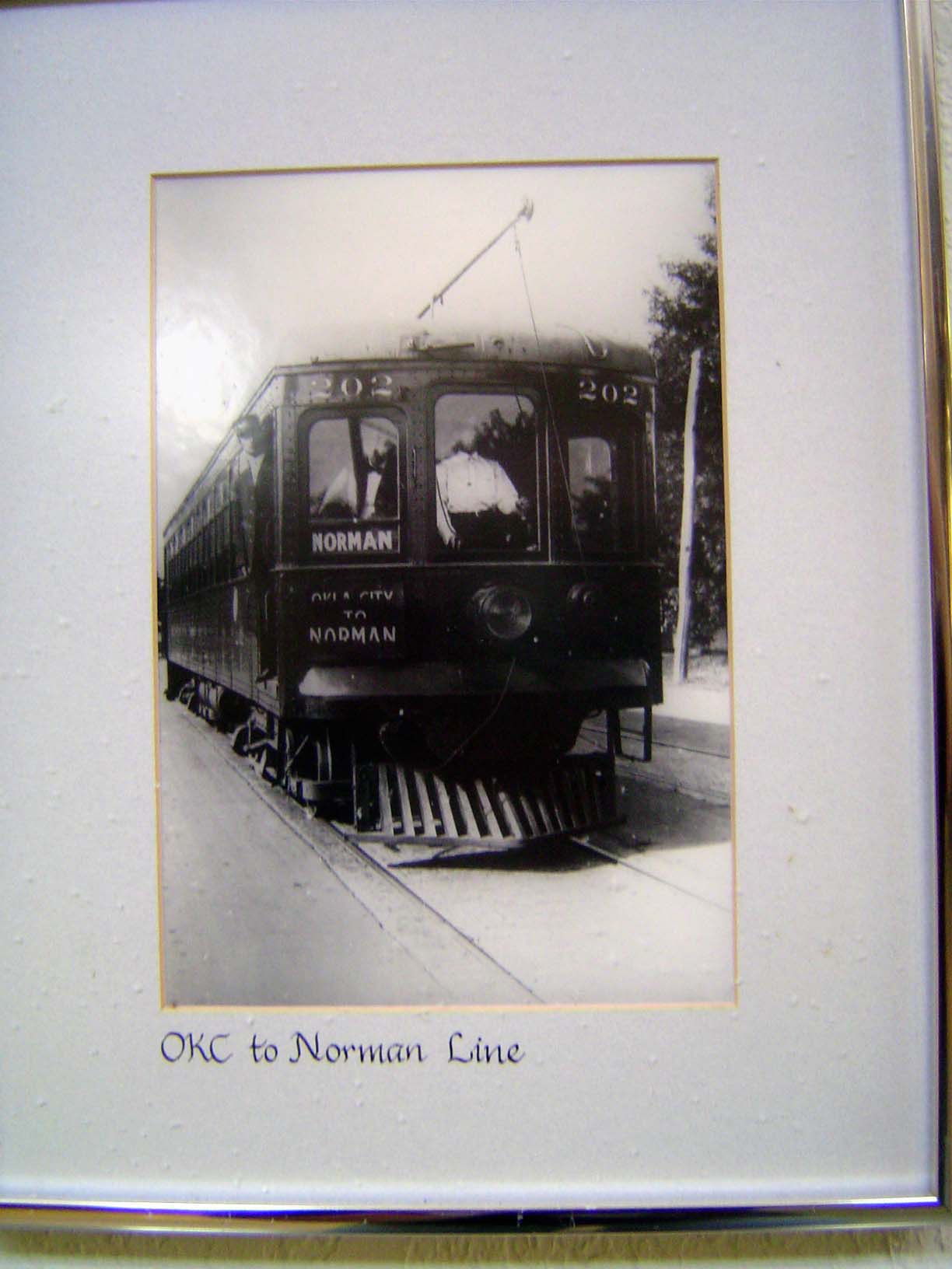 Here's the interurban to Norman, 20 miles to the south; the last one ran in 1954.