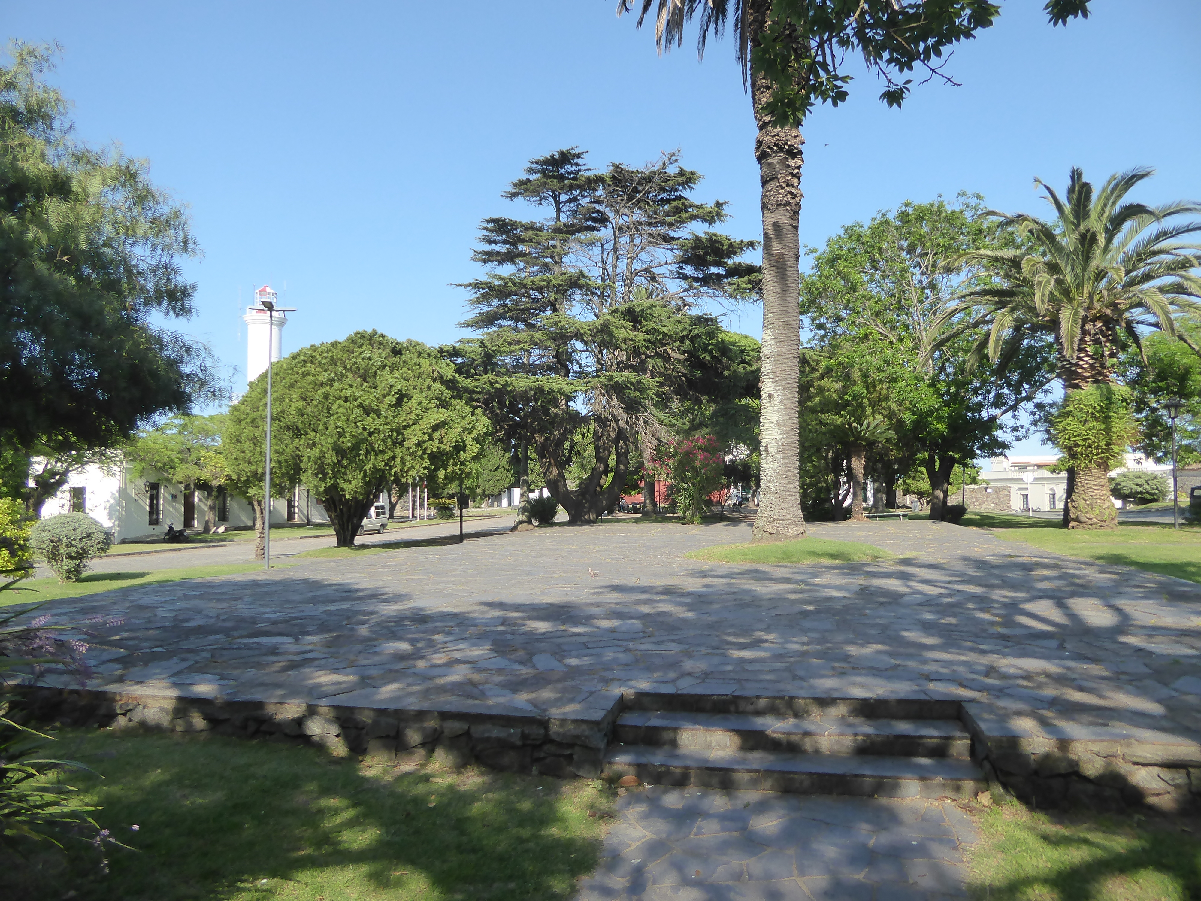 There's another plaza, the Plaza Mayor, beyond which stands a lighthouse added in 1857, when people weren't so concerned about heritage puri