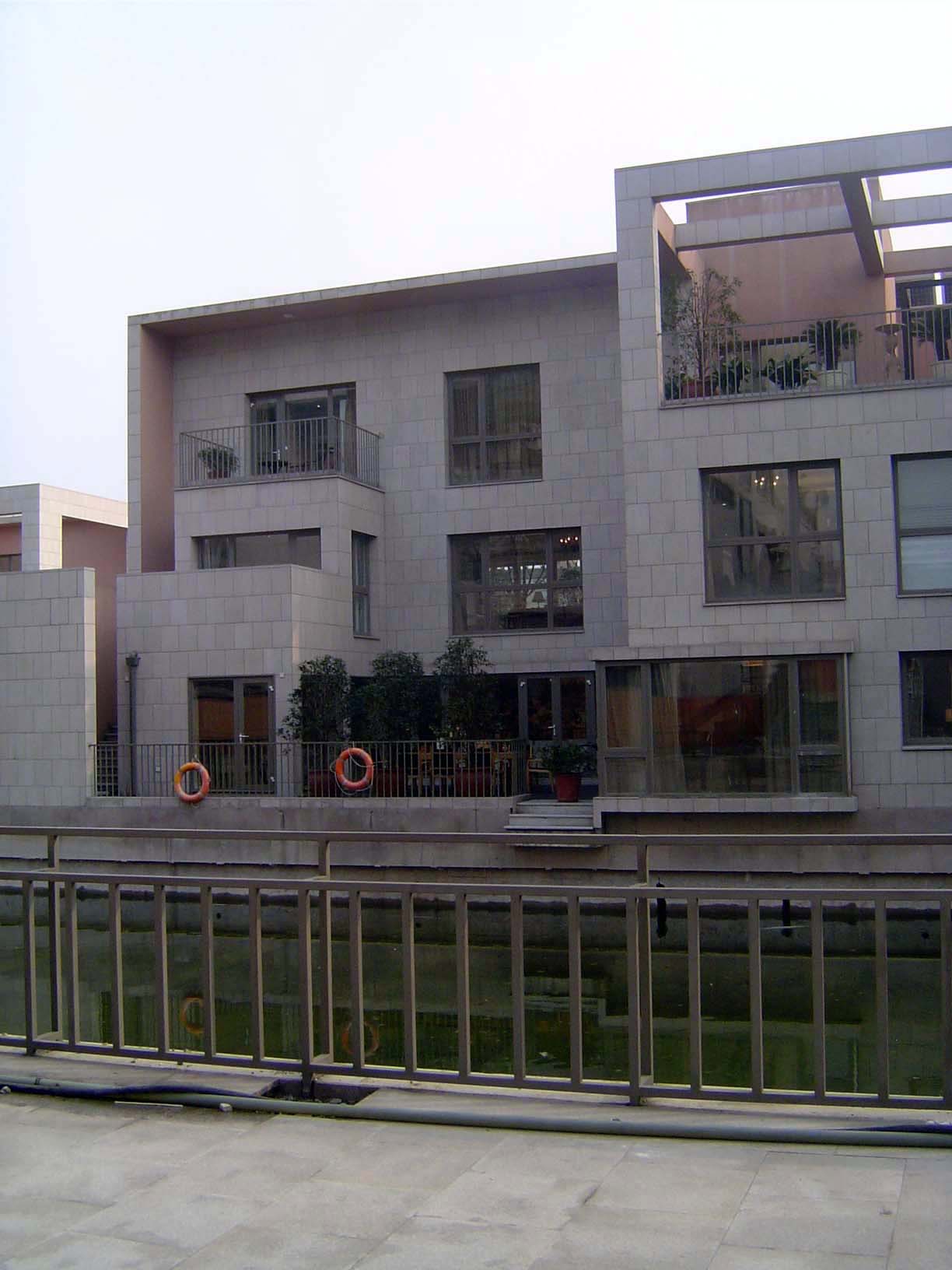 Canal-side house.