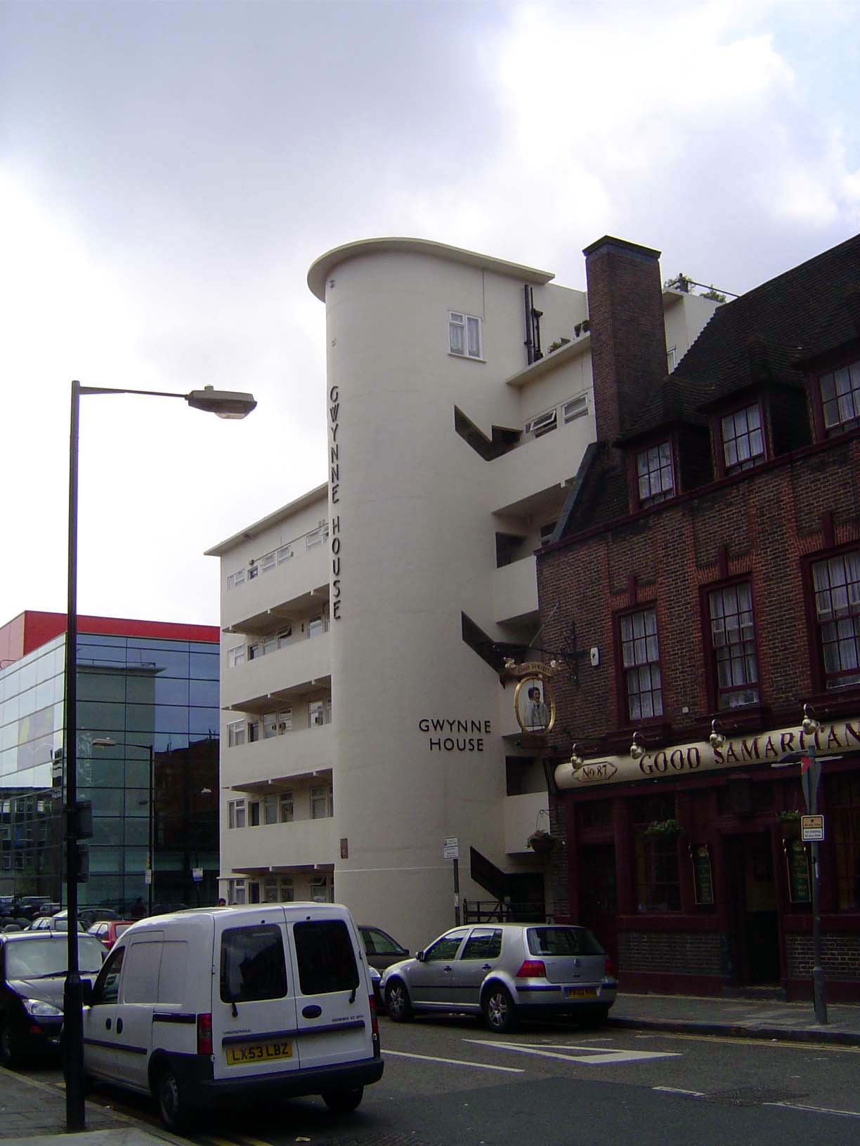 Gwynne House, built in what has been called the ocean-liner style.