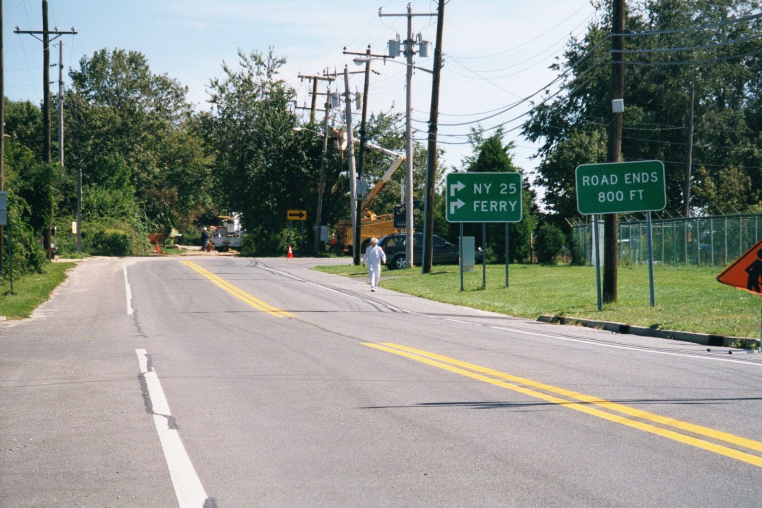 Highway 25, traversing Long Island, either ends abruptly at the ferry or starts there.
