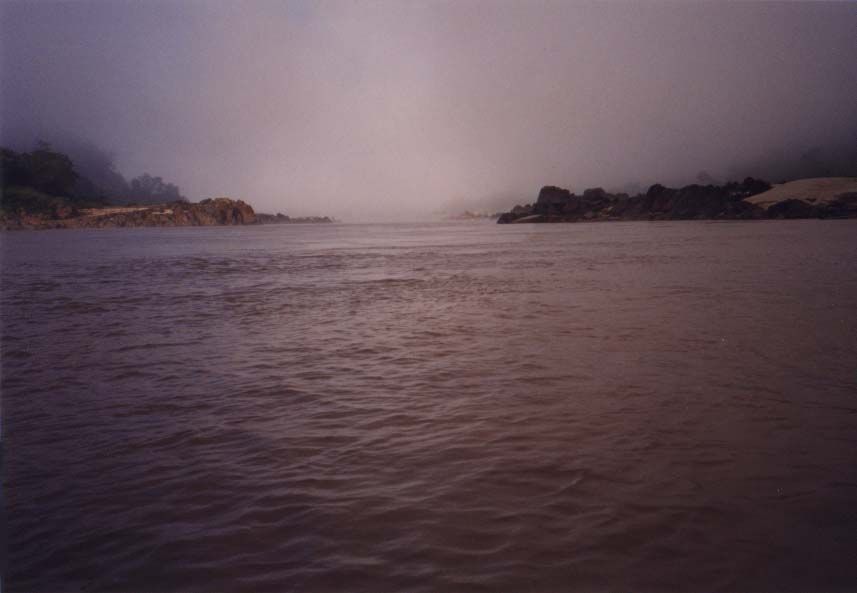 The banks are rocky, with occasional islands and promontories. In the course of a day, perhaps half a dozen riverboats pass by, along with a