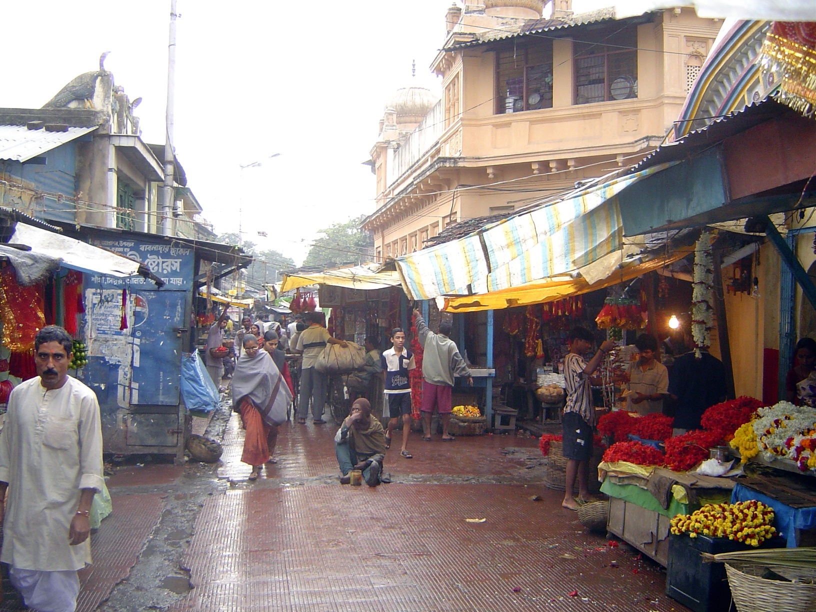 Still farther south, the approach to the famous Kali Temple, from which the name Calcutta, or Kolkata, may be derived.