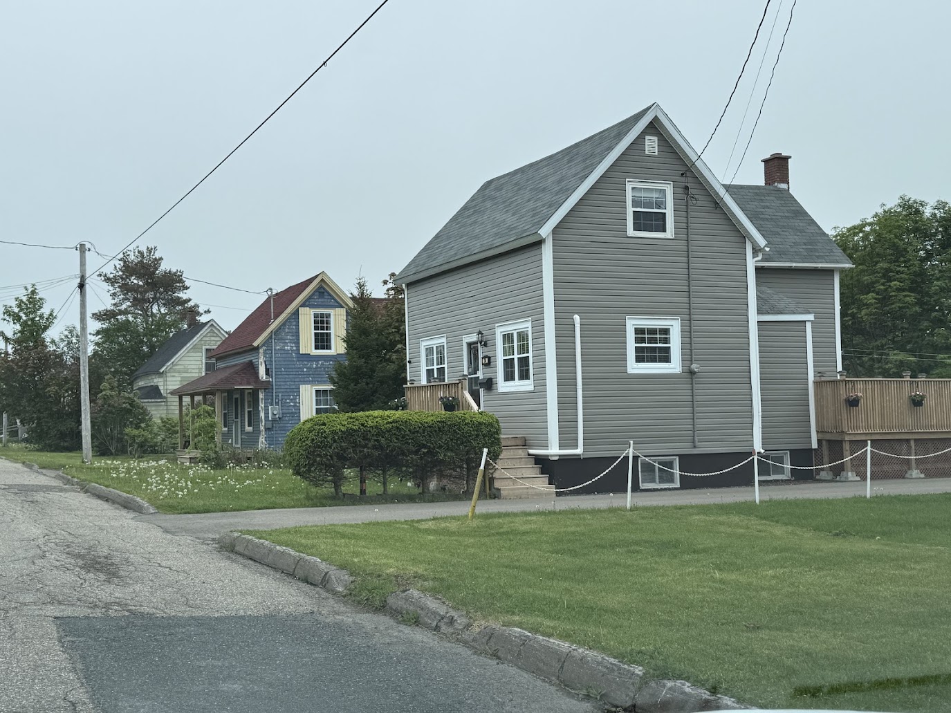 "Before" and "after," showing how renovation can perk things up.