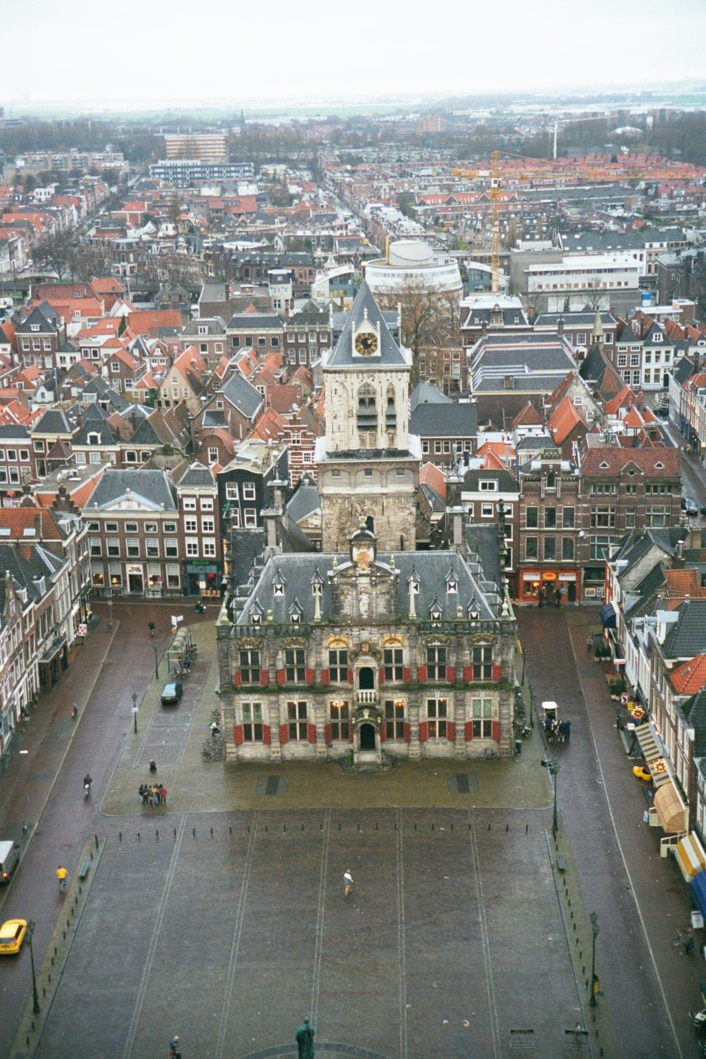 Turning west to the Markt and Stadhuis town hall. The old city Binnenstad extends only a couple of blocks beyond the Stadhuis the modern bui