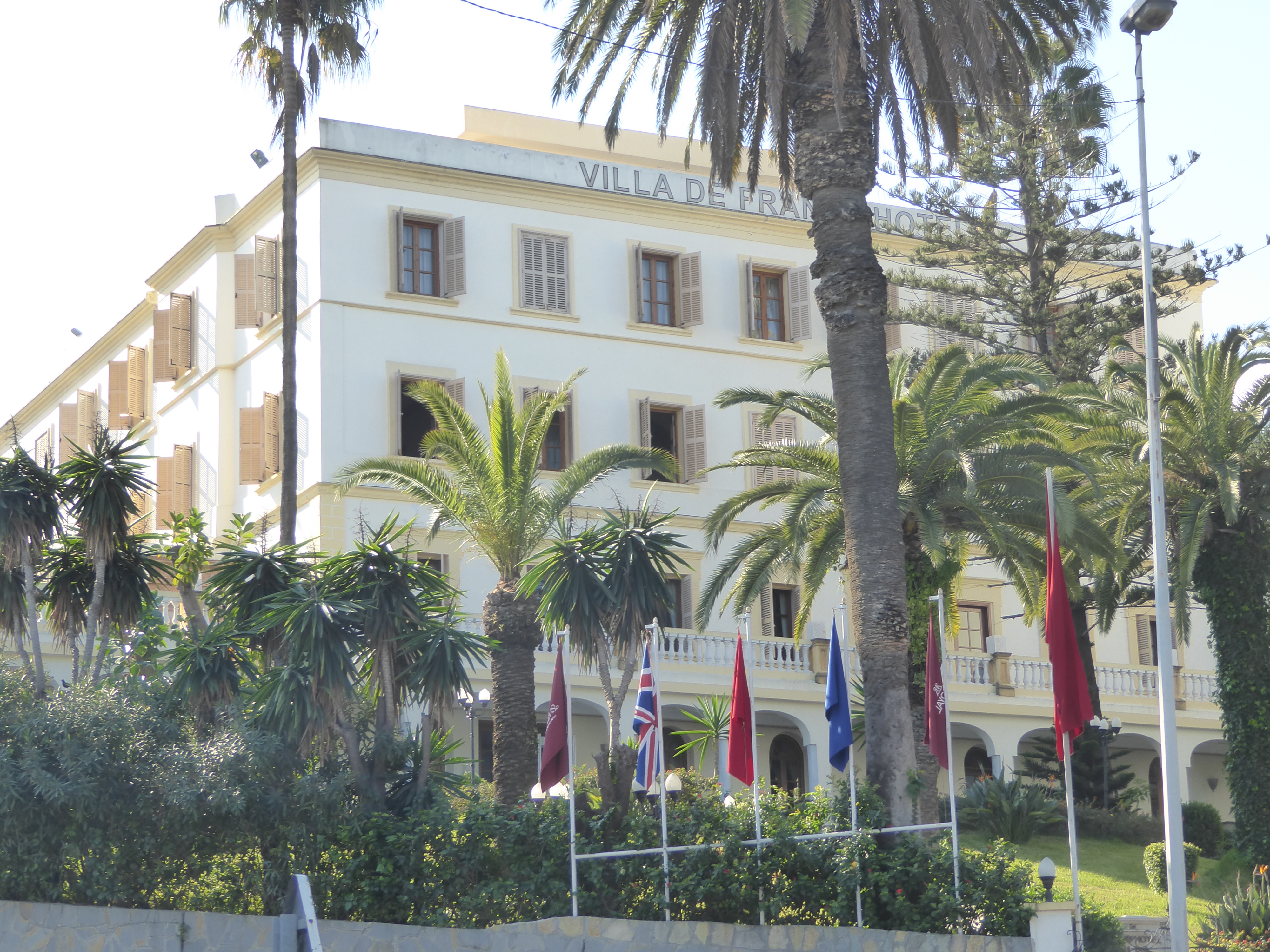 Here's the Villa de France, closed for about 20 years before reopening in 2014. The corner room up top, Room 35, was where Matisse stayed in