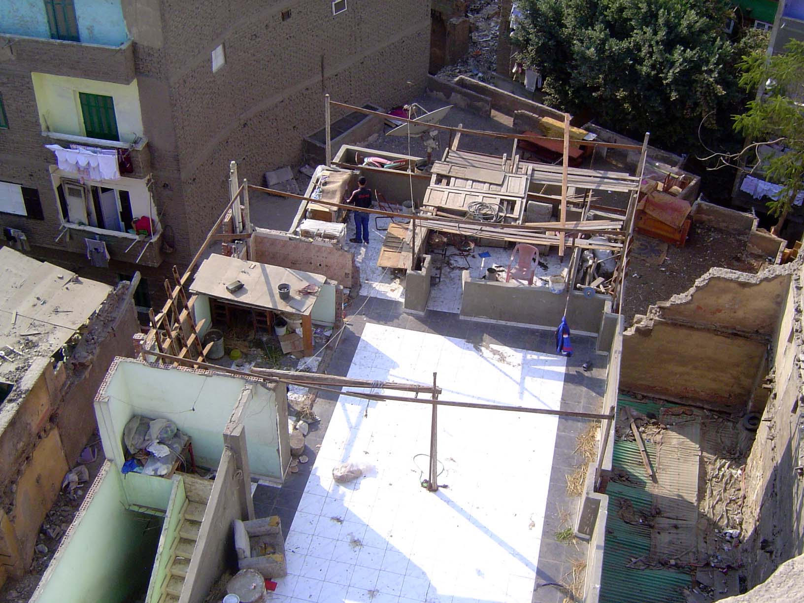 In warm weather, you can't beat the roof.