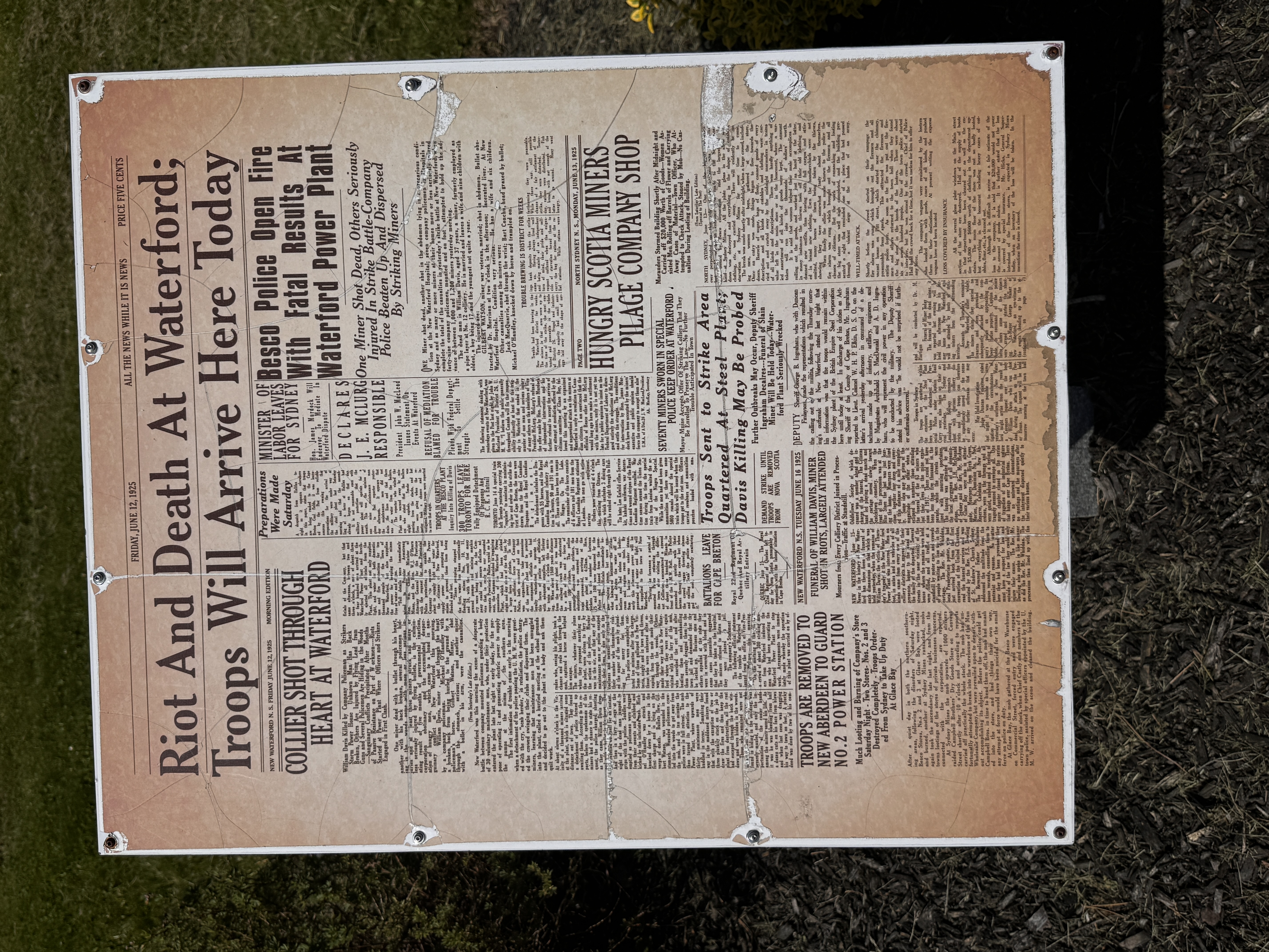 William Davis was one of 12,000 strikers in 1925.  This page, probably from The Maritime Labor Herald, says Davis was shot through the heart