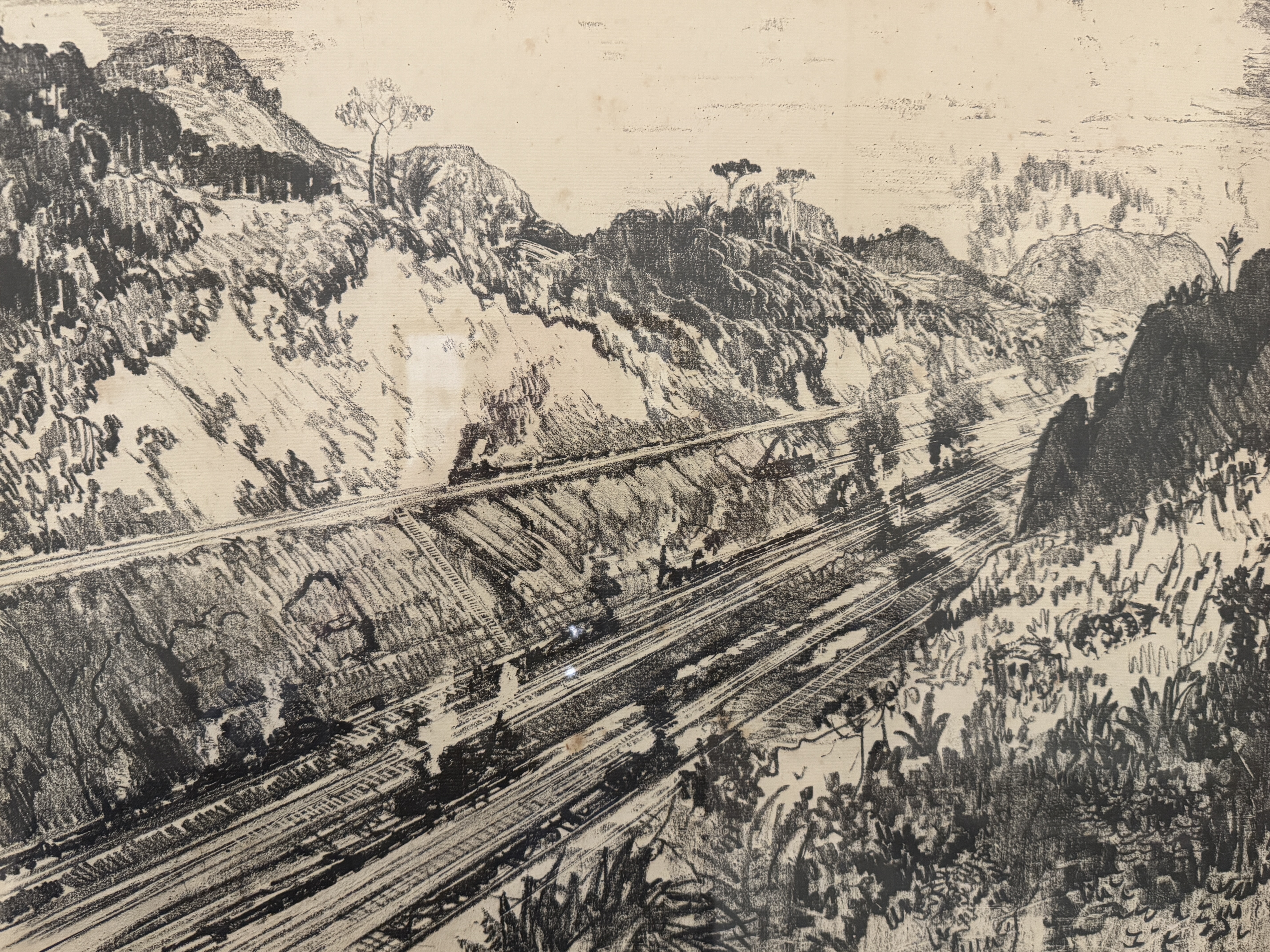 Joseph Pennell, a student of Thomas Eakins, sketched the Cut as a heroic undertaking.   Joseph Pennell's Pictures of the Panama Canal, 1913,