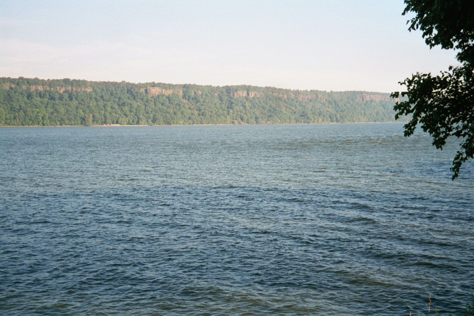 The view across the Hudson from the northern tip of Manhattan.