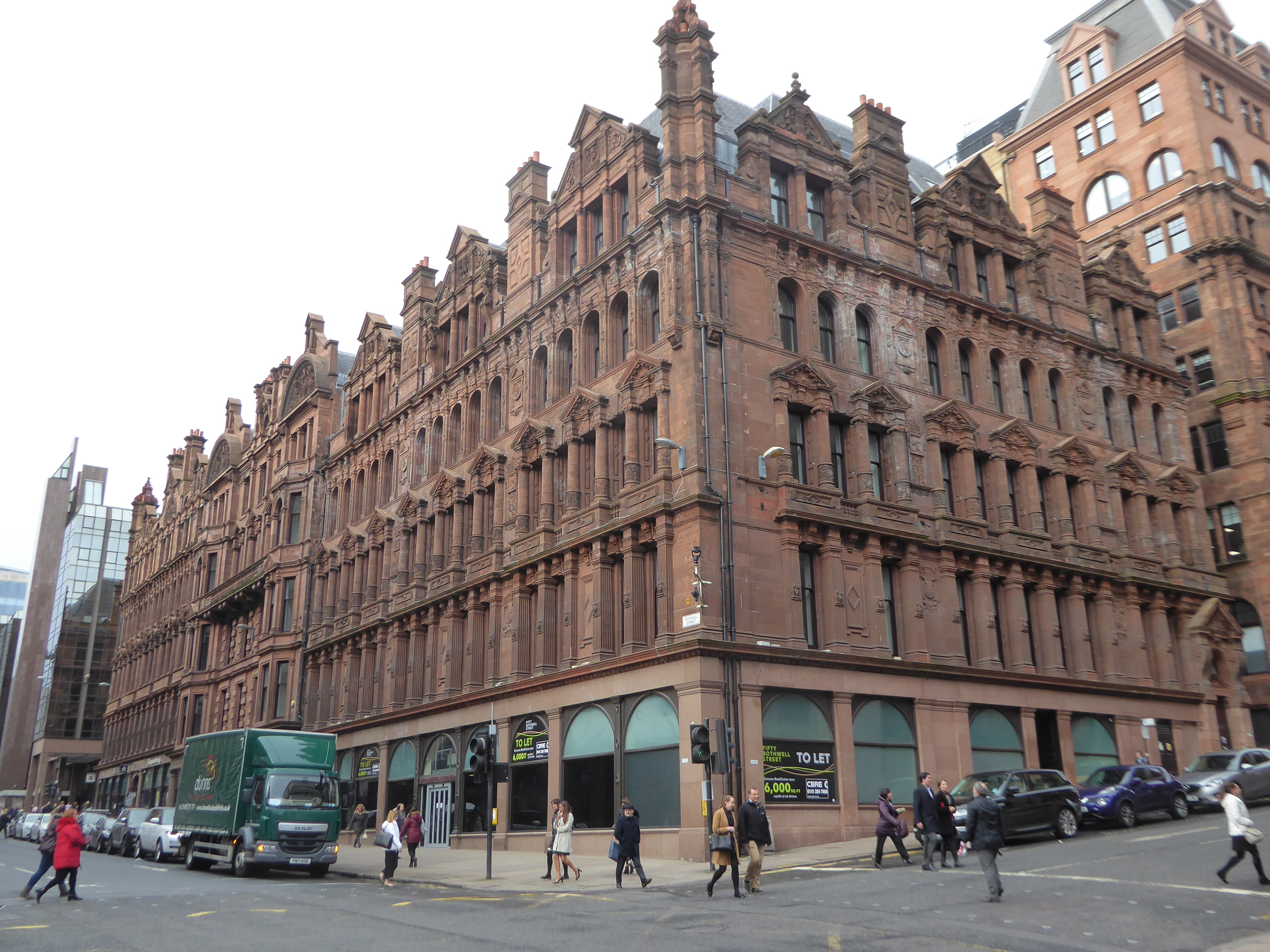 We're just a block away here on Bothwell Street, where we're looking at the Central Thread Agency. From about 1900, it was designed in three