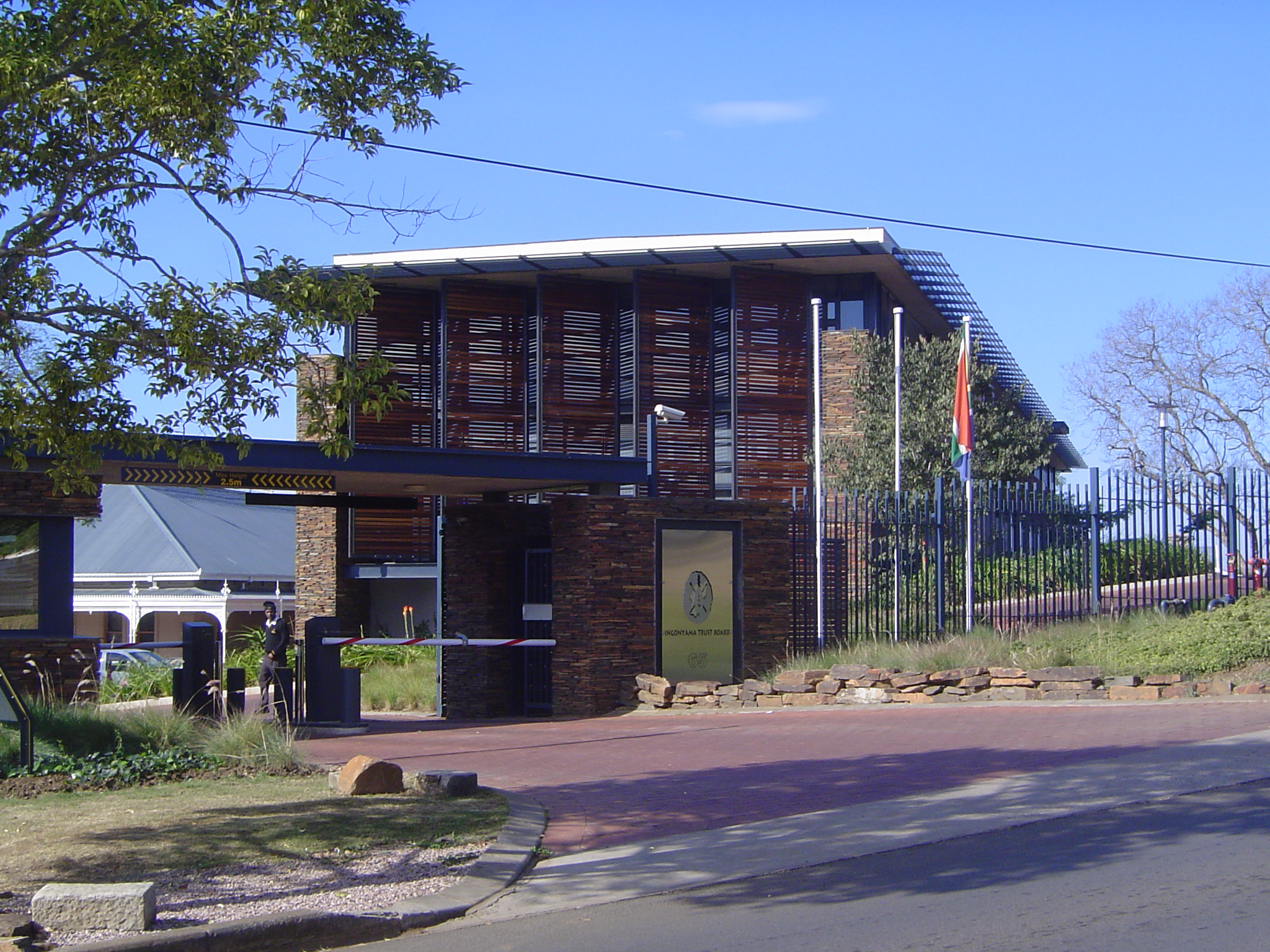 The trust operates out of a modern office building next door and is responsible for managing almost three million hectares still owned by th