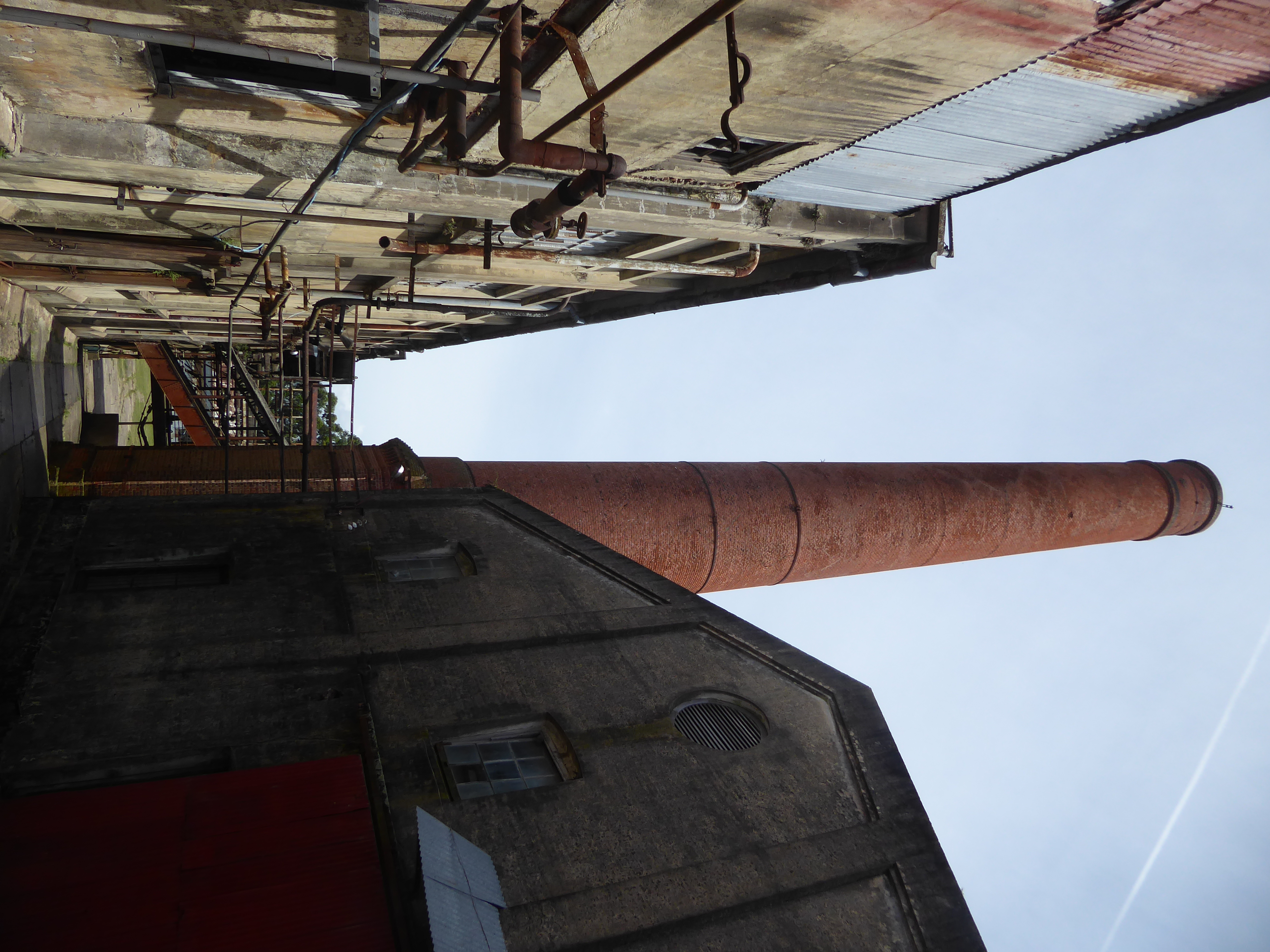 The chimney was attached to the boiler room needed for preparing the beef extract, bouillon, and corned-beef cannery.