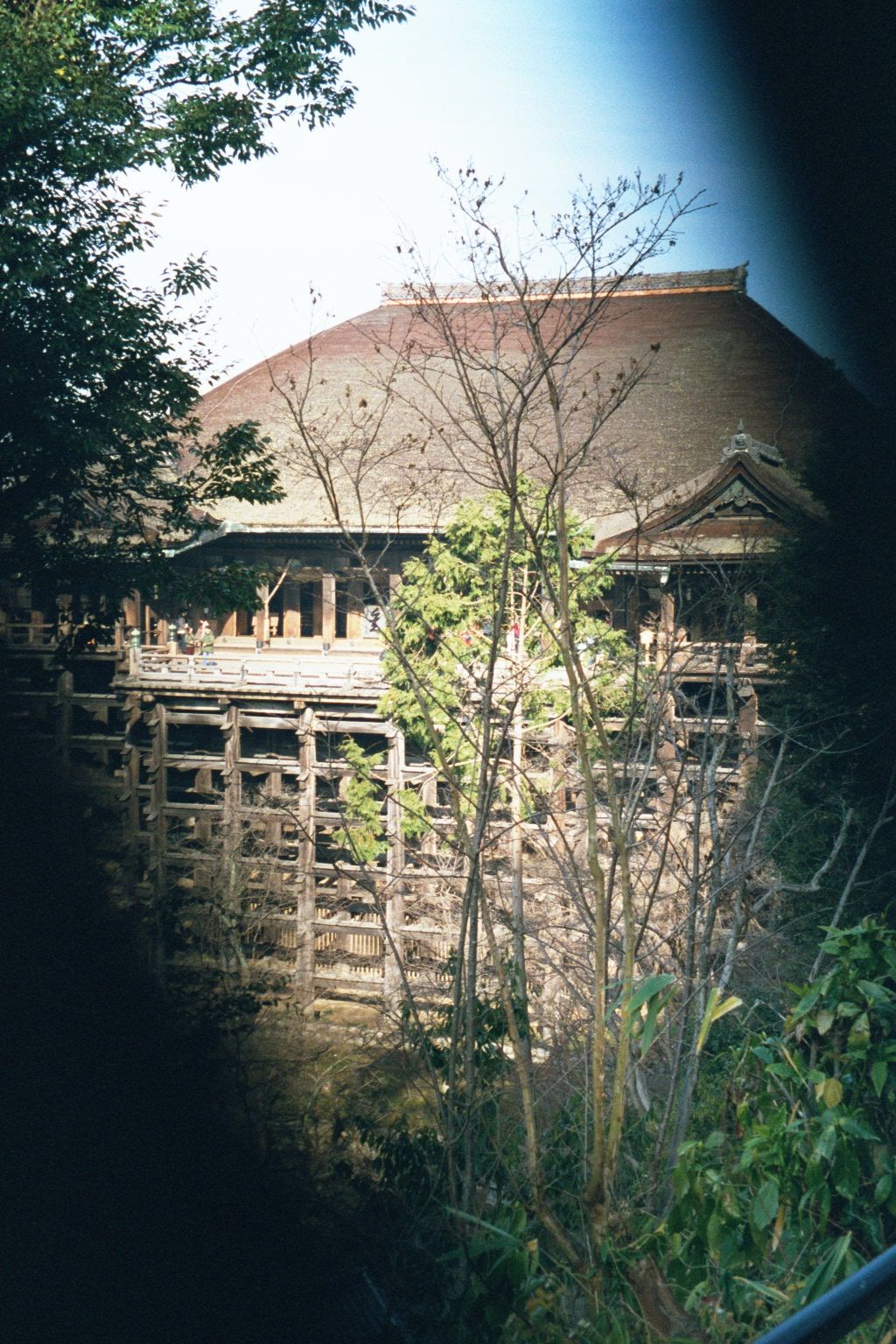 From another angle, showing its support structure.