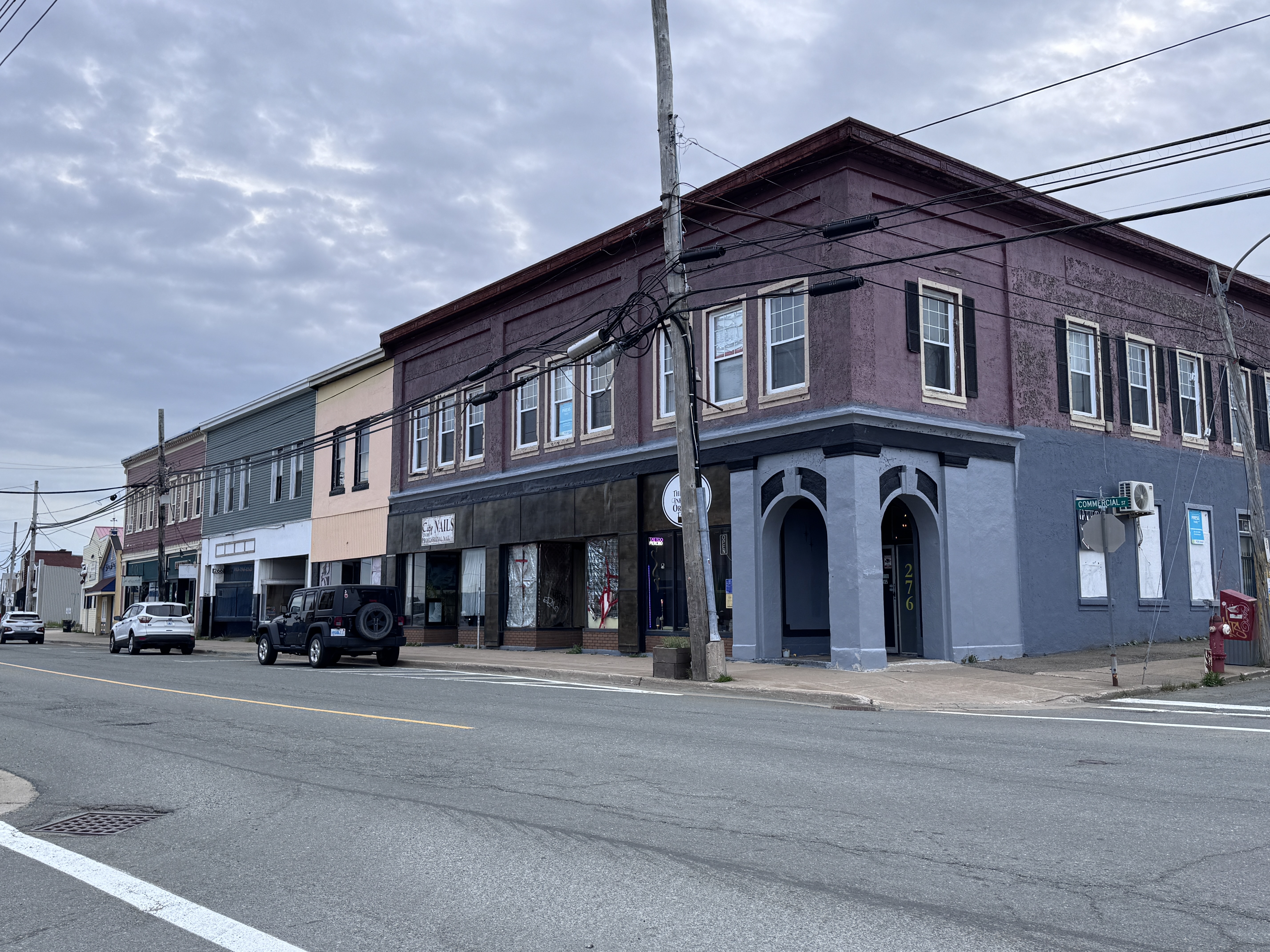 Here's the most substantial block of the same street today.
