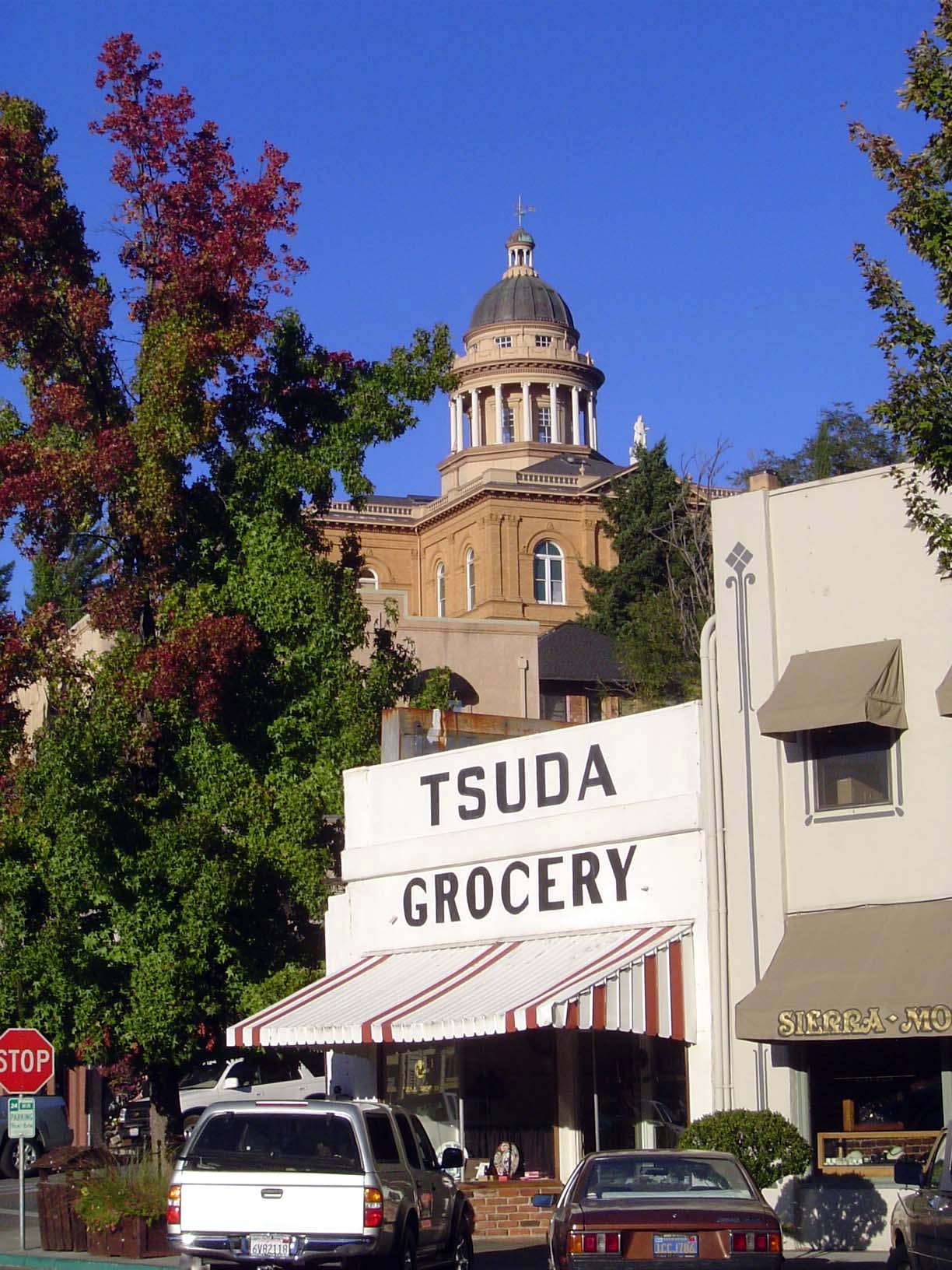 We're at Auburn, 10 miles farther east and at an elevation of about 1,300 feet. This is Mother Lode country, and Auburn is the Placer County