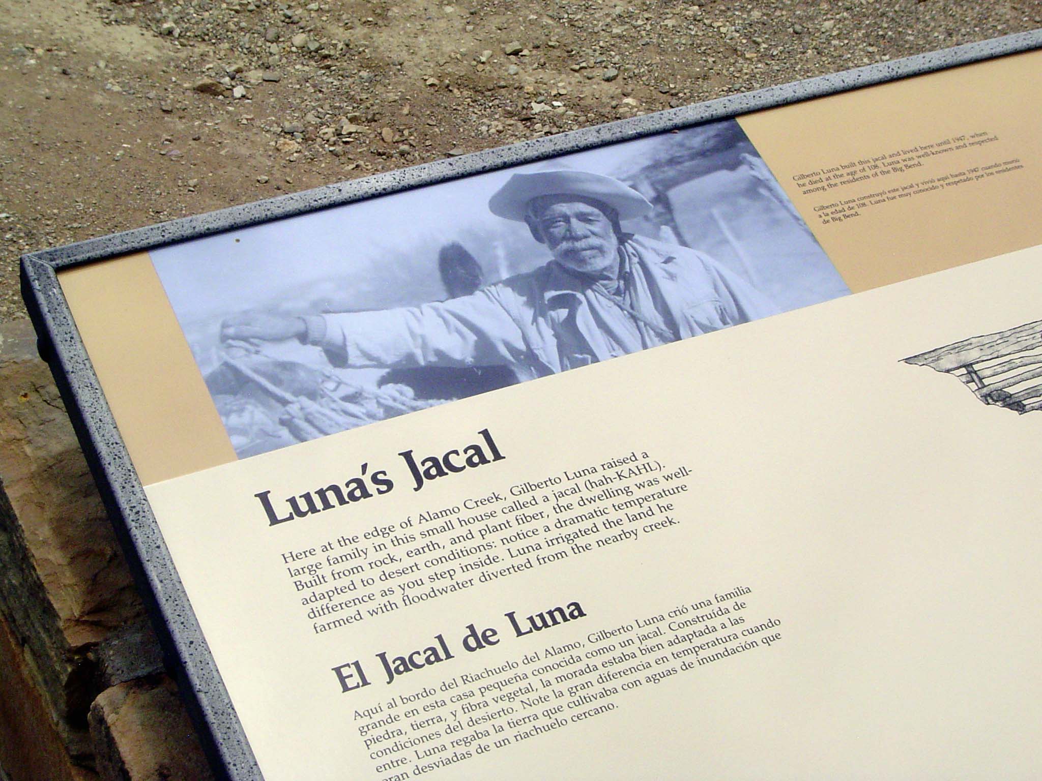 Explanatory sign.