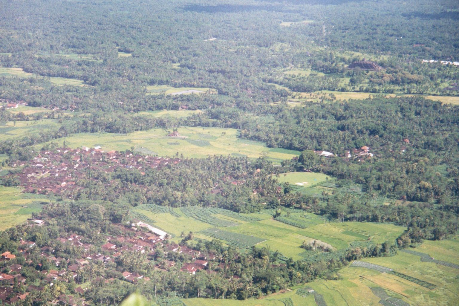 Close-up: Borobudur's at the upper right.