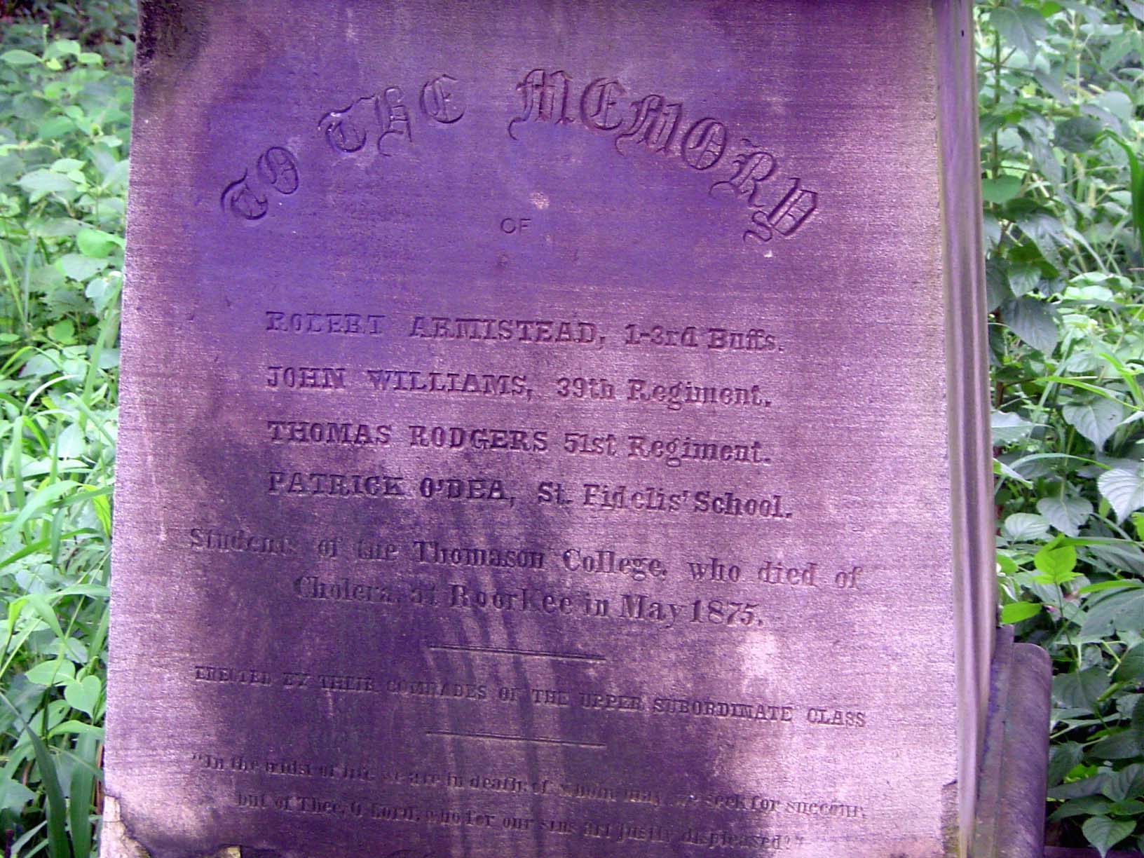 Here's one that's accessible. Students at the famous engineering college were dying of cholera.