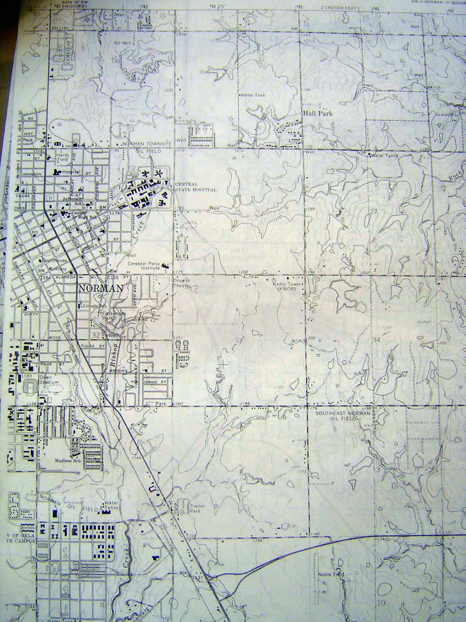 The east side of town is almost entirely rural. U.S. 77, the main north-south road before I-35, in intact but roadside business has been dec