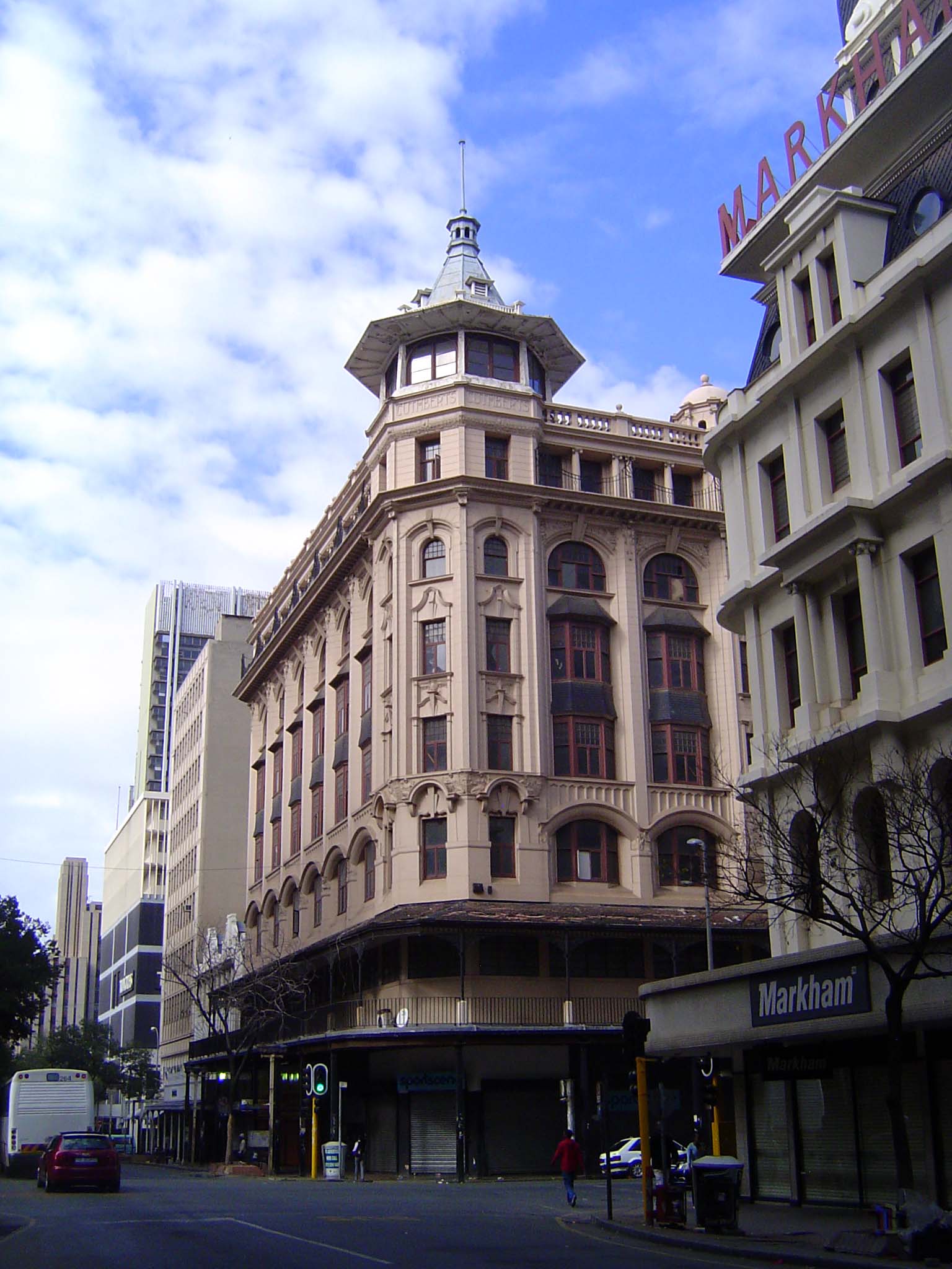 Across the street was a pioneer shoe store, Cuthbert's.