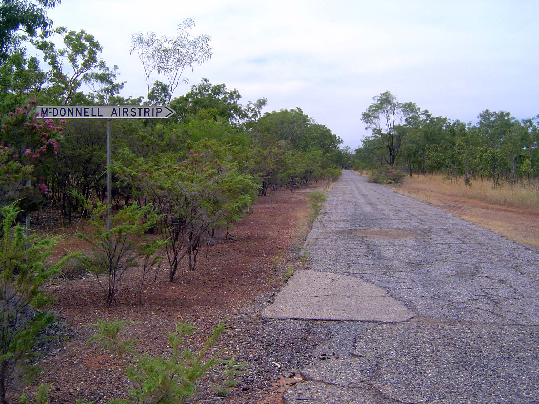 The original highway, leading to another wartime airstrip.