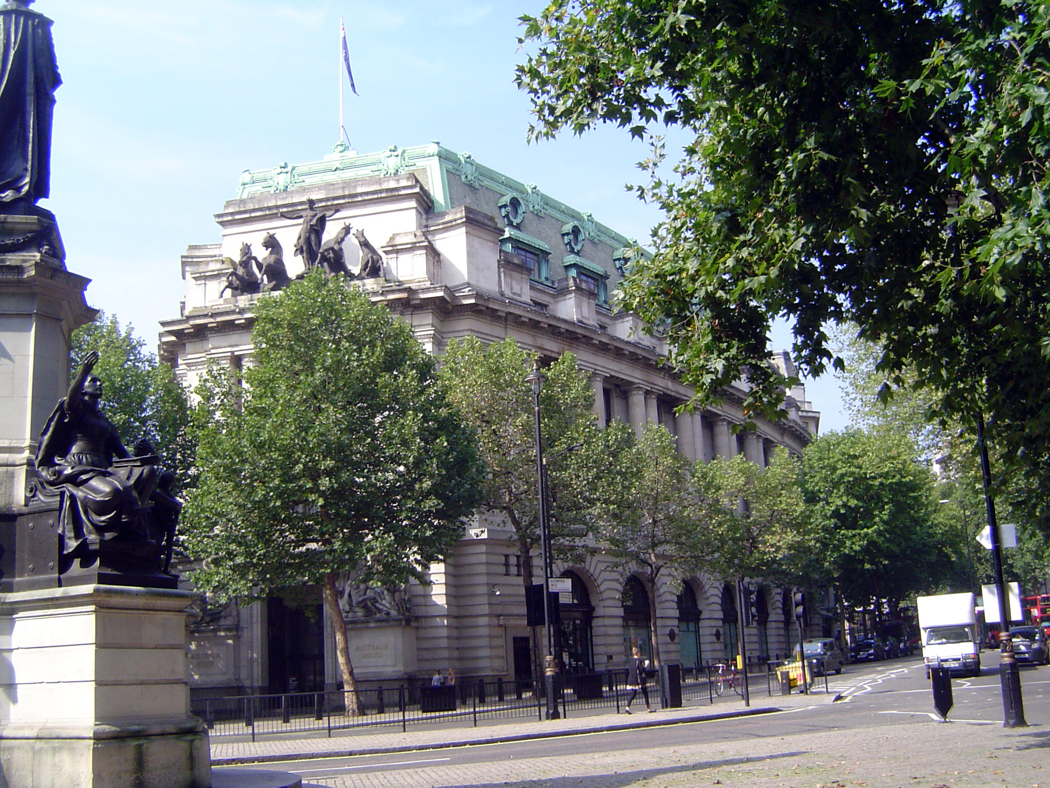 Australia House, the home of the Australian High Commission since 1918, was designed by by Alexander Mackenzie and his son and completed in