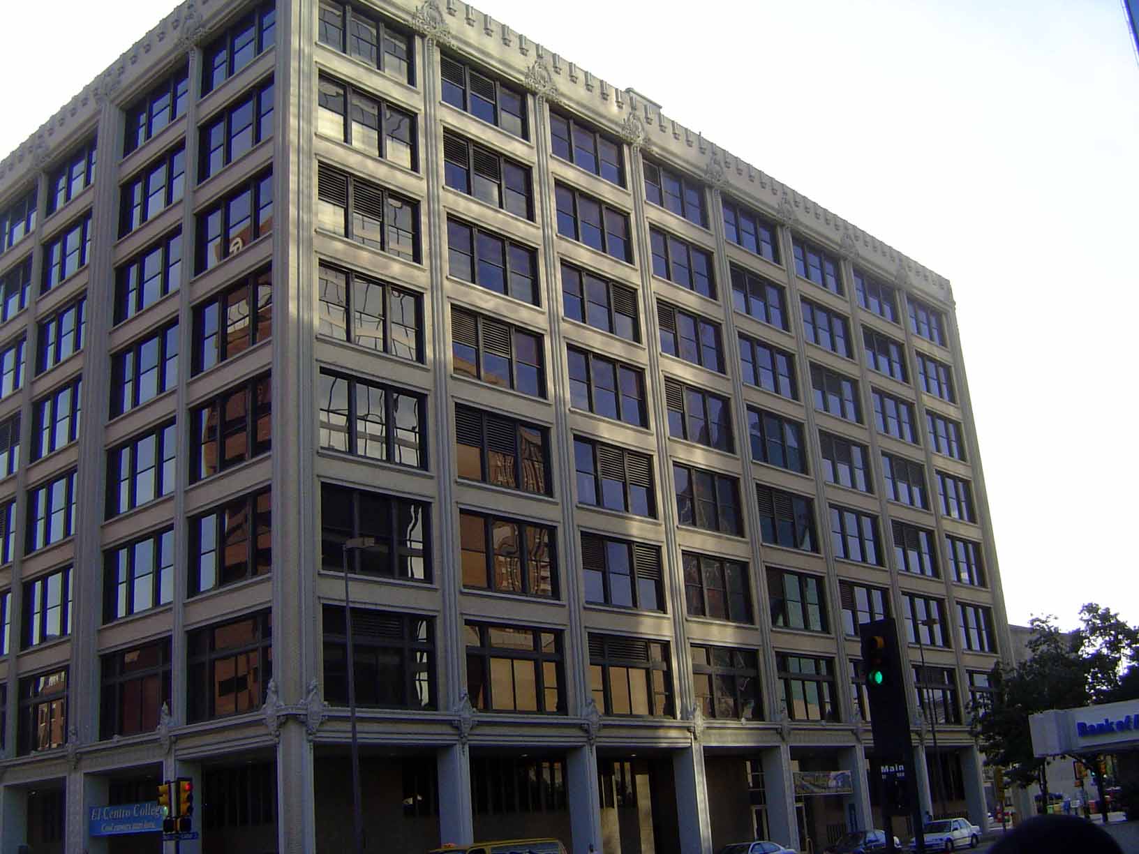 Stripped down a bit—it's lost its cornice—this was downtown's first big department store. It was Sanger's, built in 1900 by the brothers who