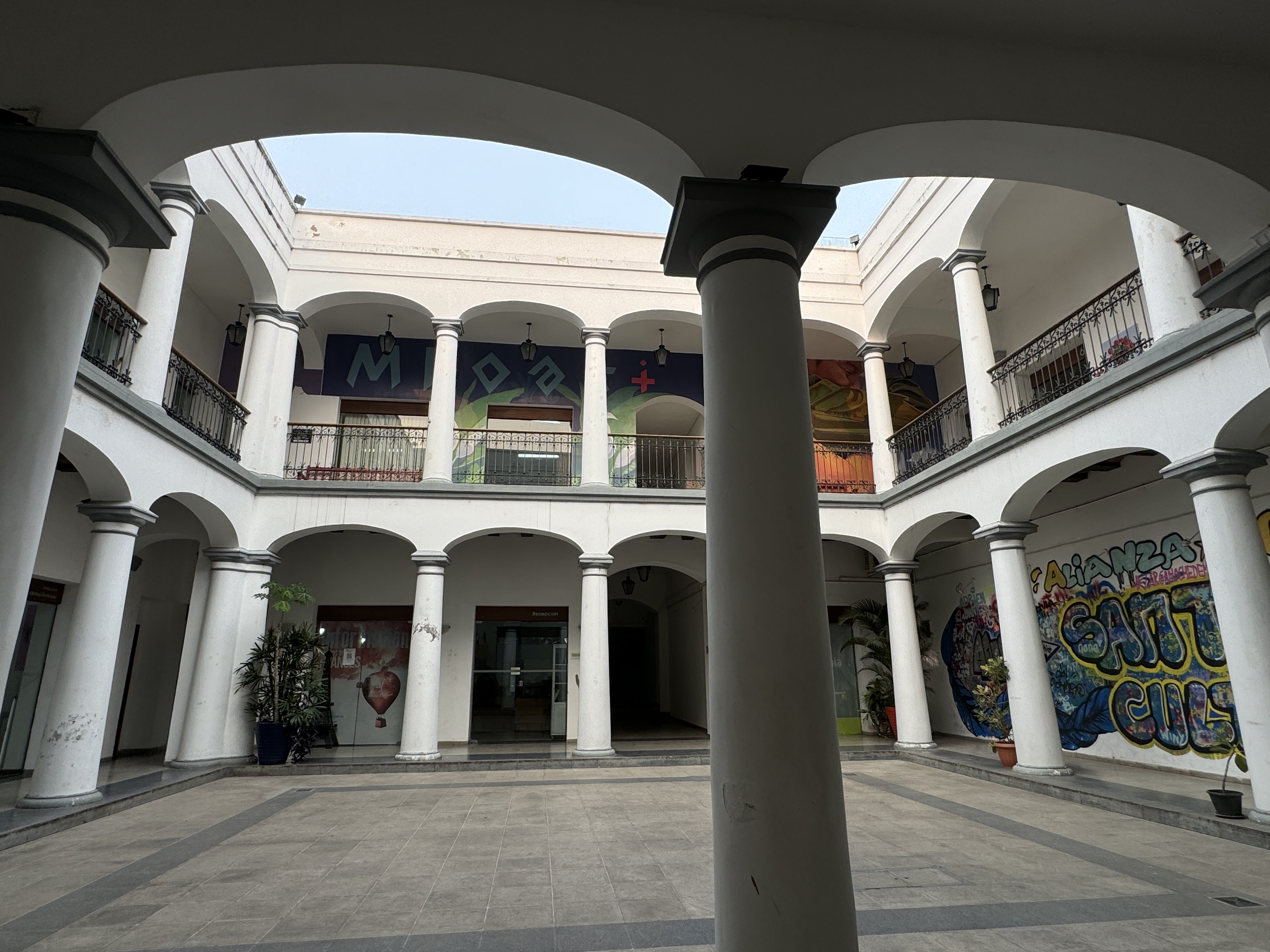 The street layout of the core is over 400 years old, but few if any of the buildings are anywhere near that old.  Here's one plaza-fronting