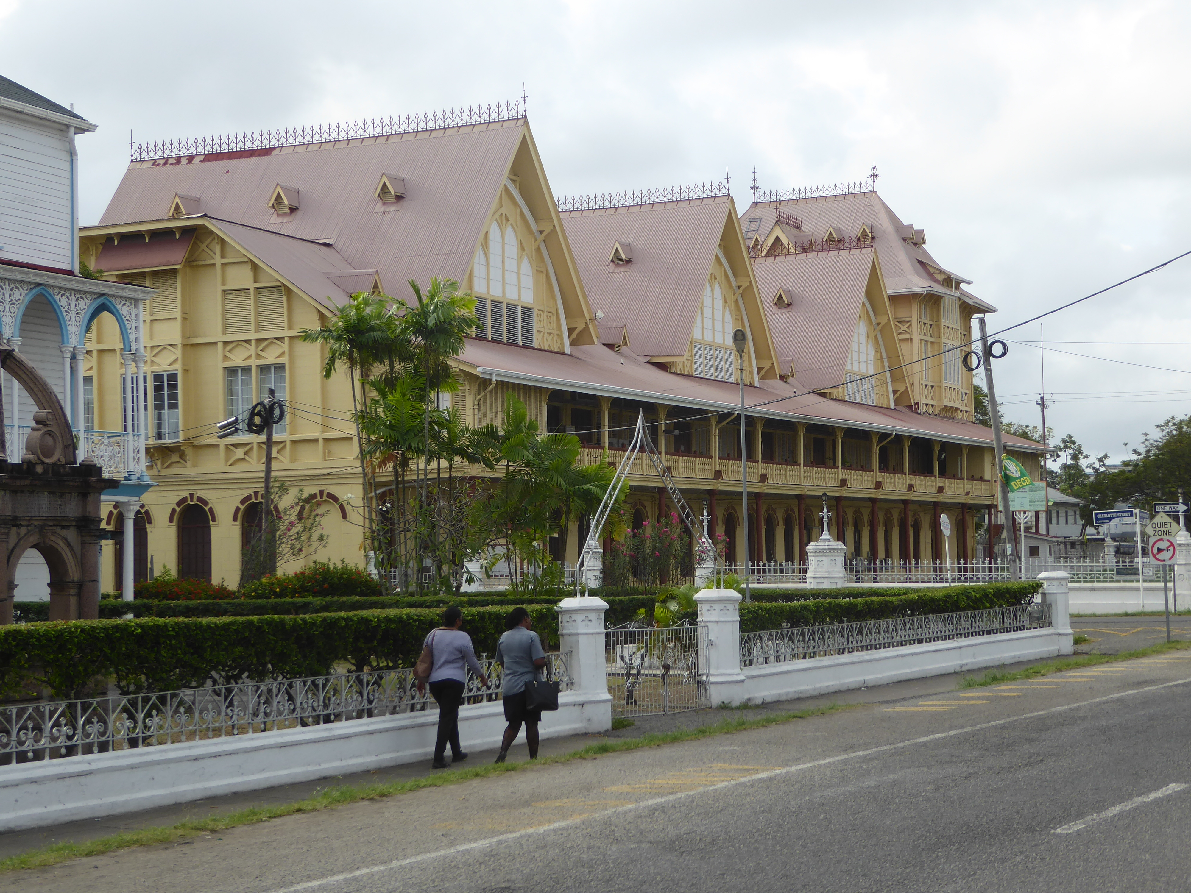 Speaking of the court house, James Rodway wrote about 1900: "The style of architecture is peculiar and seems hardly suitable for Courts of J