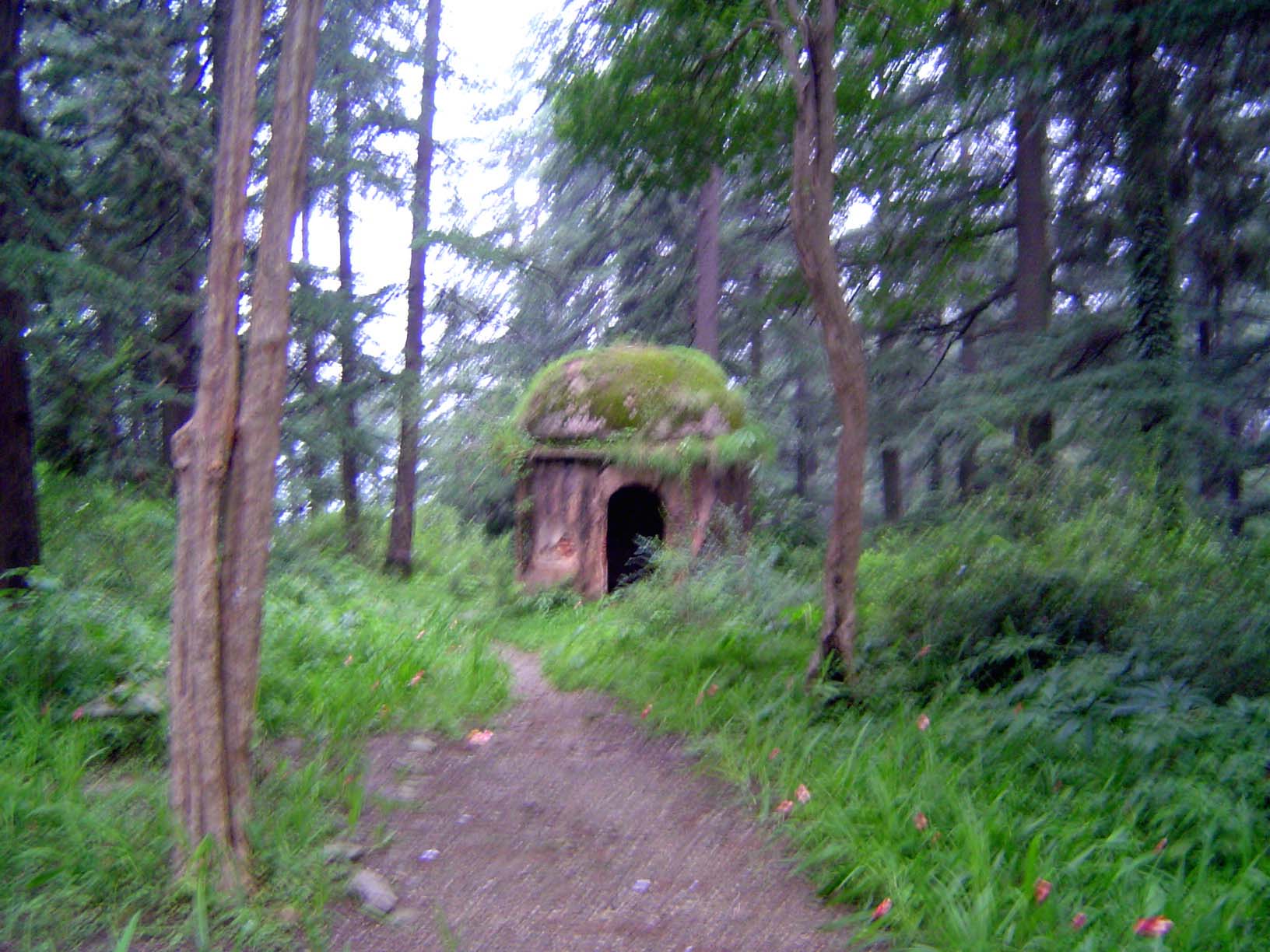 A barren monument.