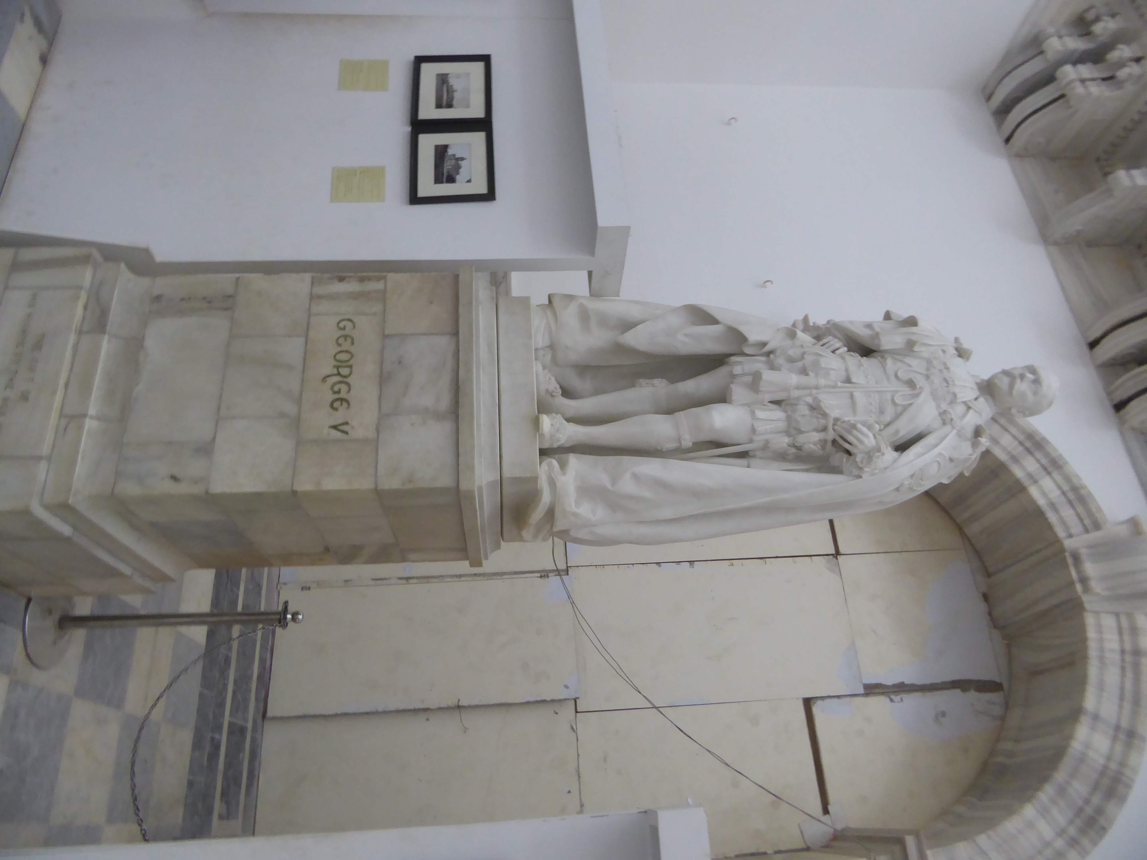 George surveys an anteroom.