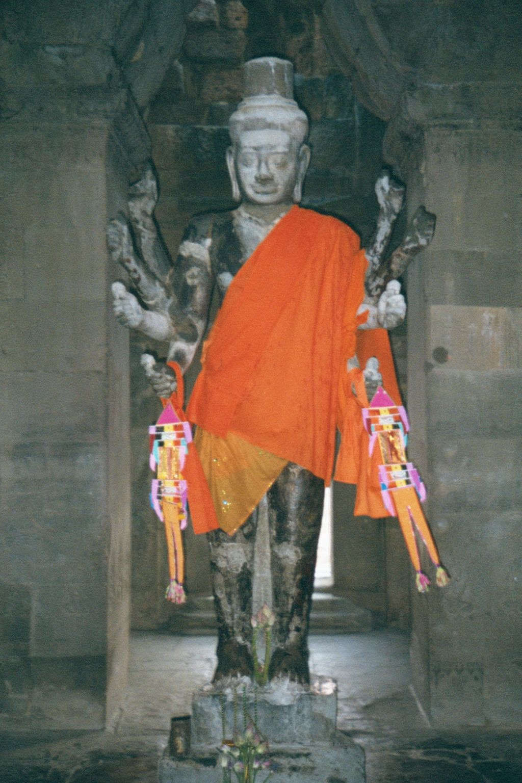 This statue of Vishnu, which stands now at the far western end of Angkor Wat, may once have been in the central sanctuary.