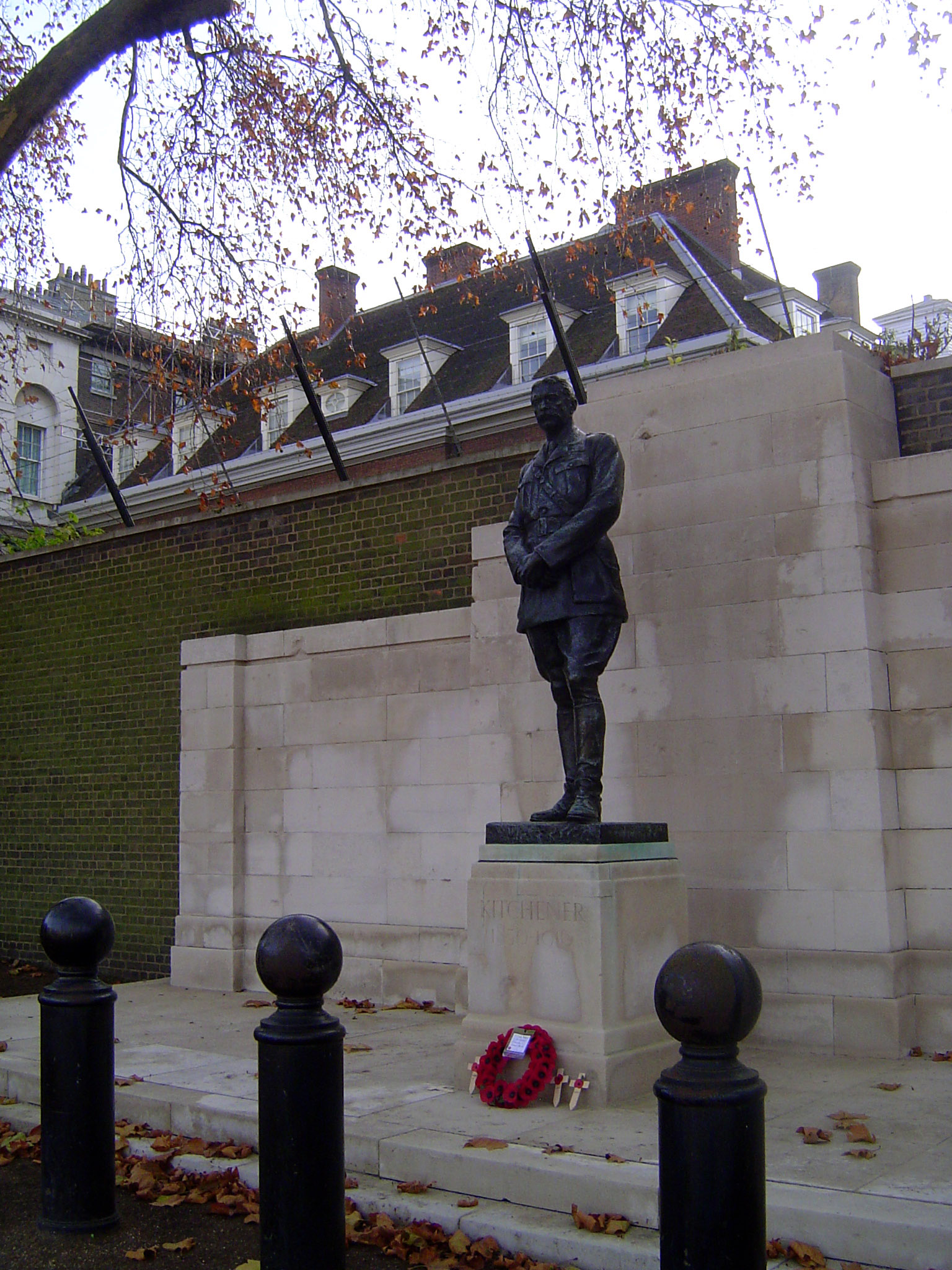 He also overlooks the Horse Guards parade and stands with his back to No. 10, Downing Street.