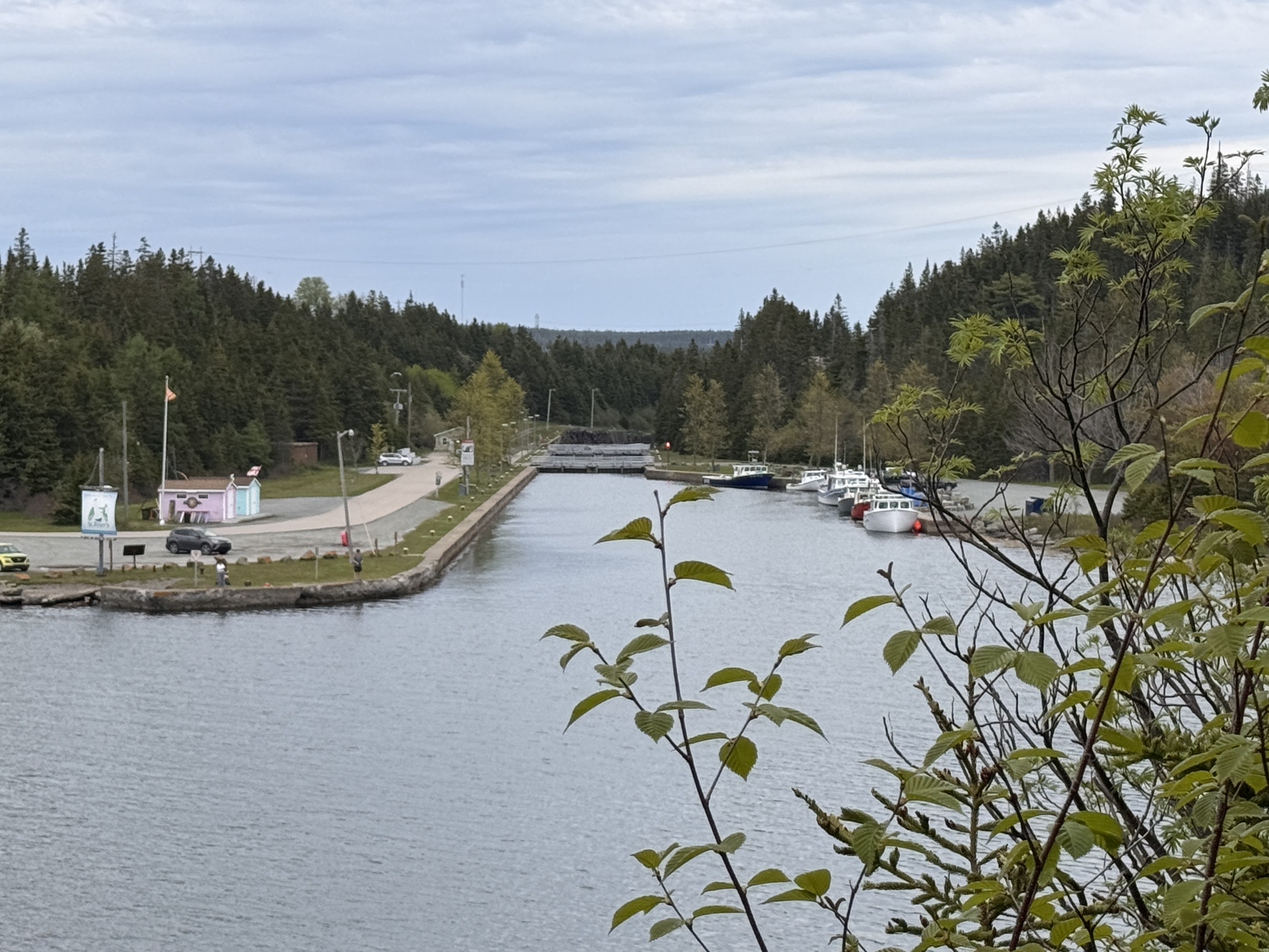 Here's the canal, seen from the strait side.