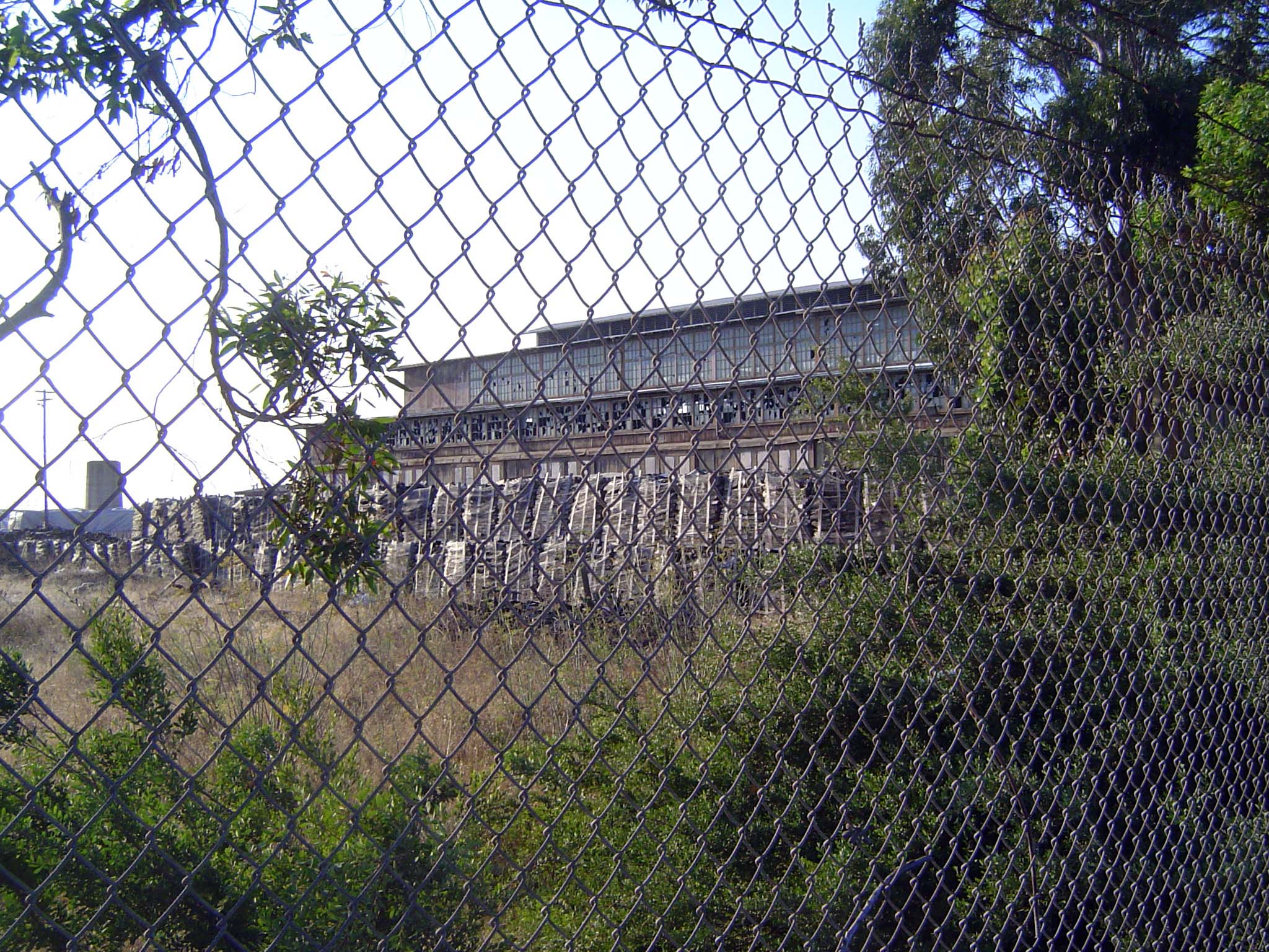 An old railway maintenance shed at the yard.