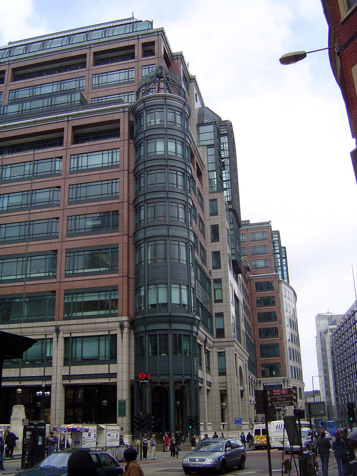 Cool Britannia isn't far away: here's 135 Bishopsgate, my candidate for silliest nearby venture into postmodernism.