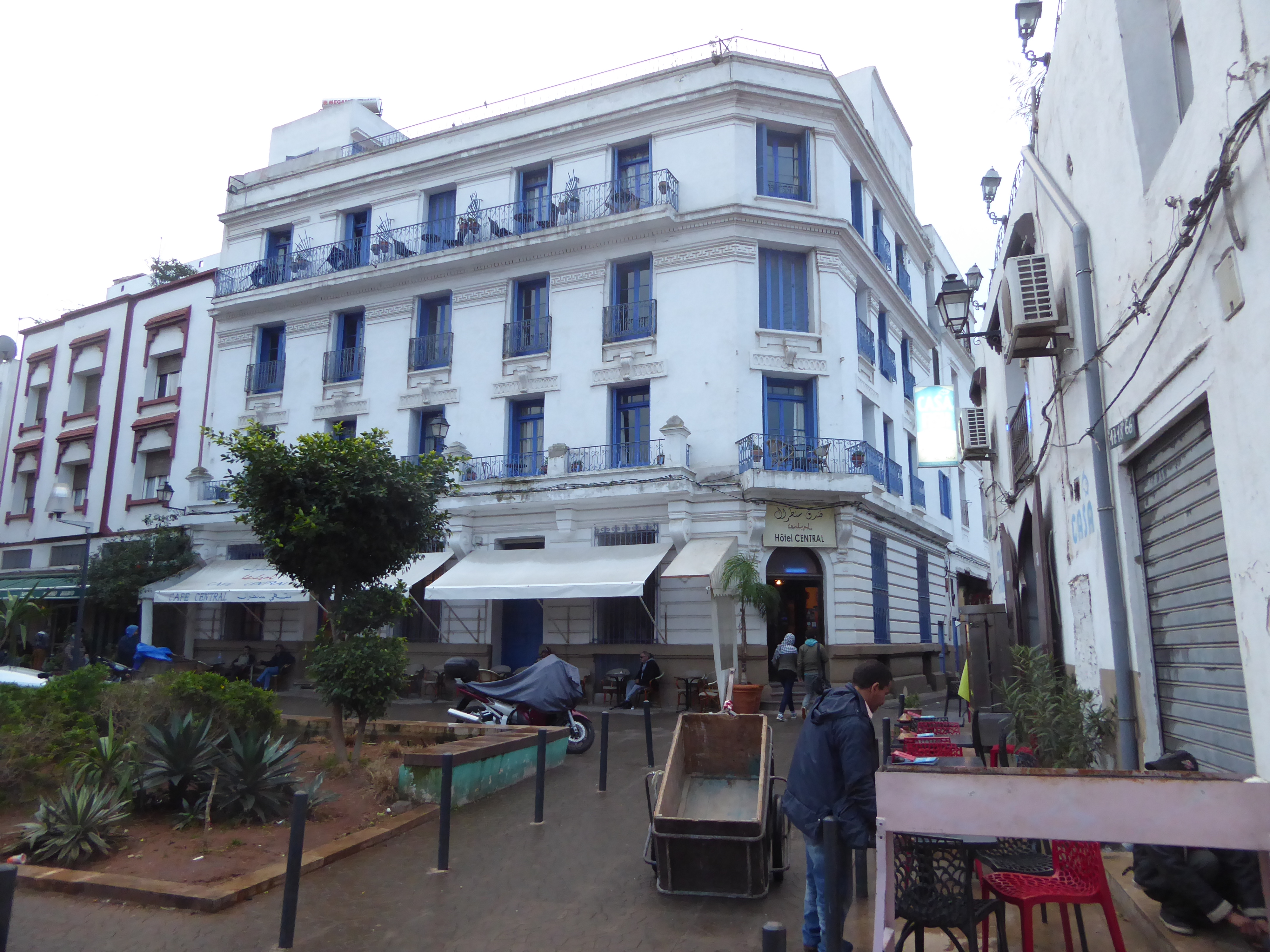 Yes, along with the consulates there's even a European hotel in the medina. It's the Hotel Central, opened as luck would have it in 1912, th
