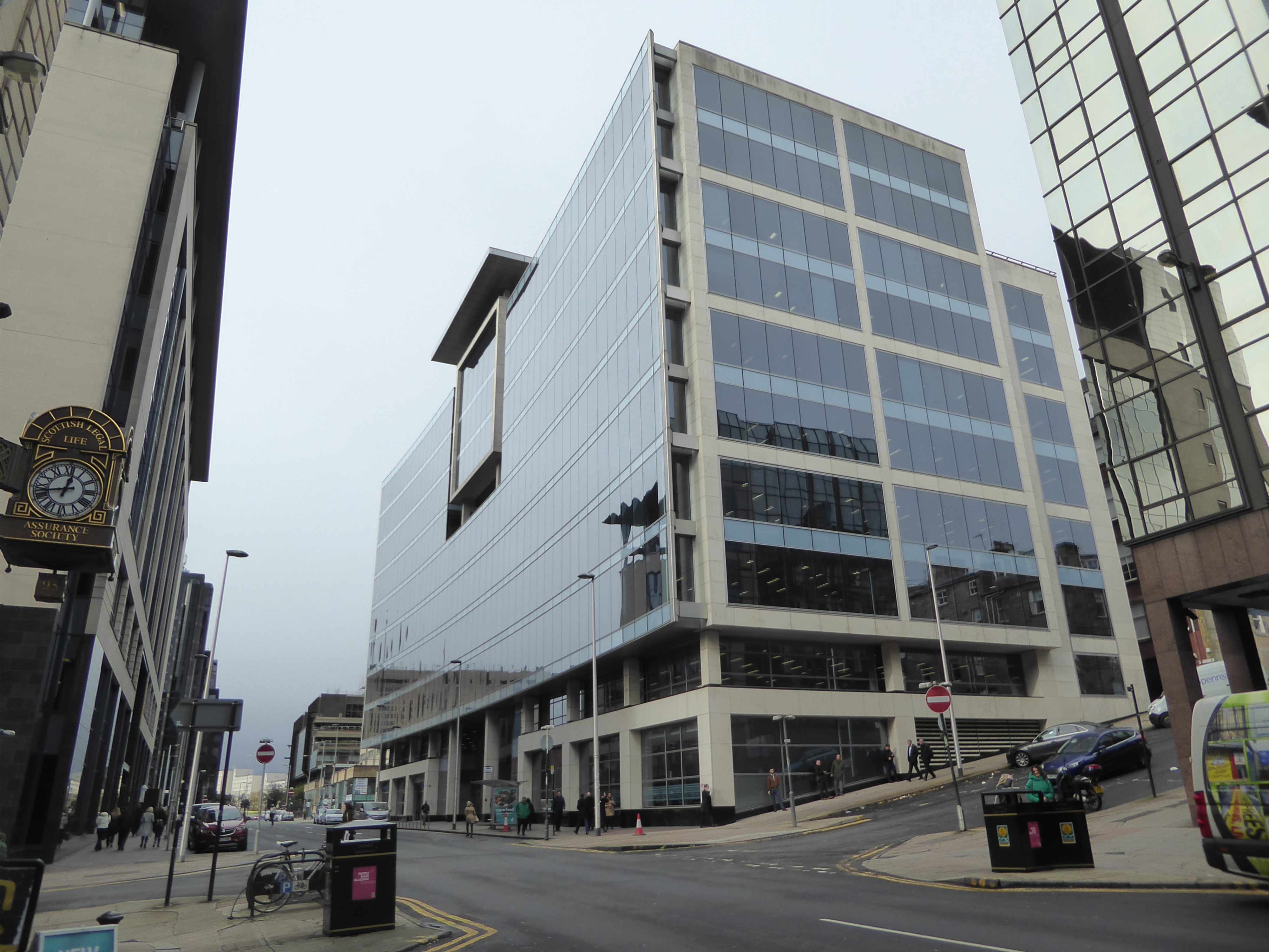 Here's a beauty, the Aurora Building , completed in 2006 and only a block from Thomson's St. Vincent Street Free Church. It's mainly occupie