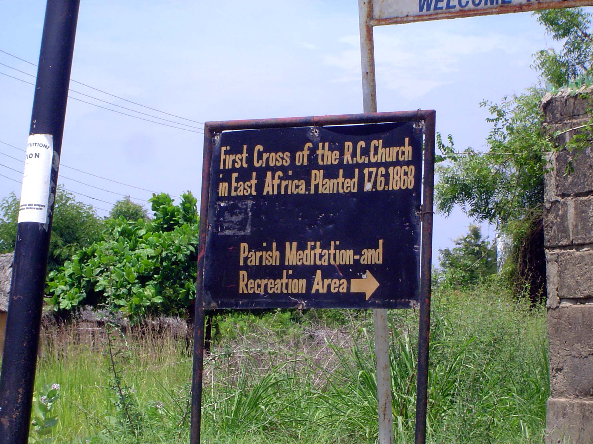 There's also the site of the first Catholic church in East Africa.
