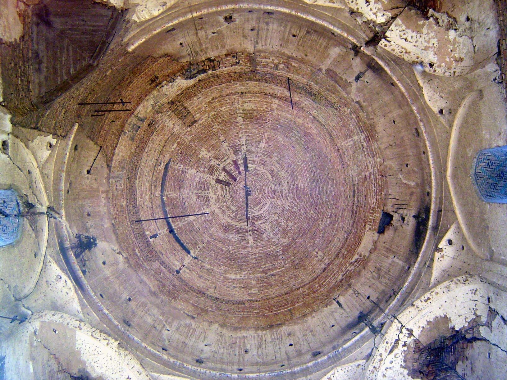 Interior of the dome, left in the rough when rebuilt by the Soviets.
