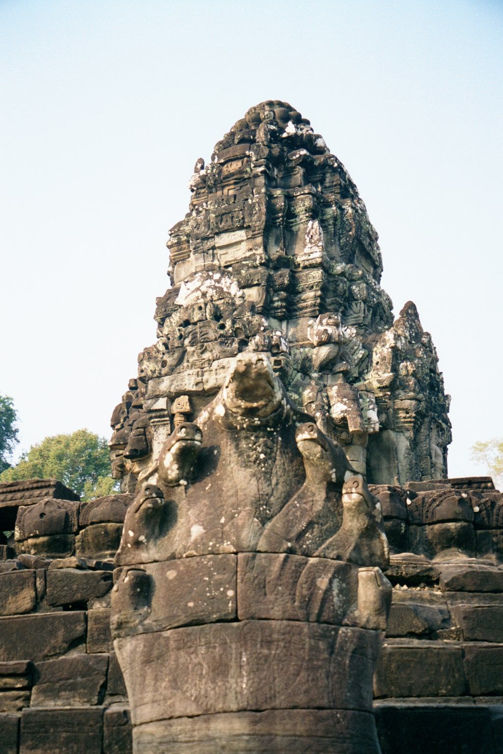 The shrine and one of the 7-headed nagas.
