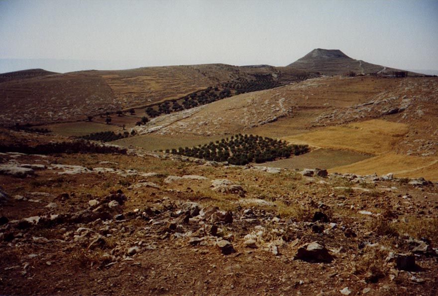 A similar landscape, marked in the background by the mysterious summit of Herodion, where Herod built a palace.