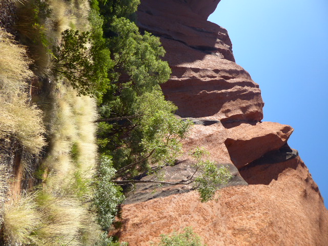 Water has etched these ridges, here overlooking the Kundju Gorge, still on the north side. Alternatively, the gutters were dug by Kundju, th