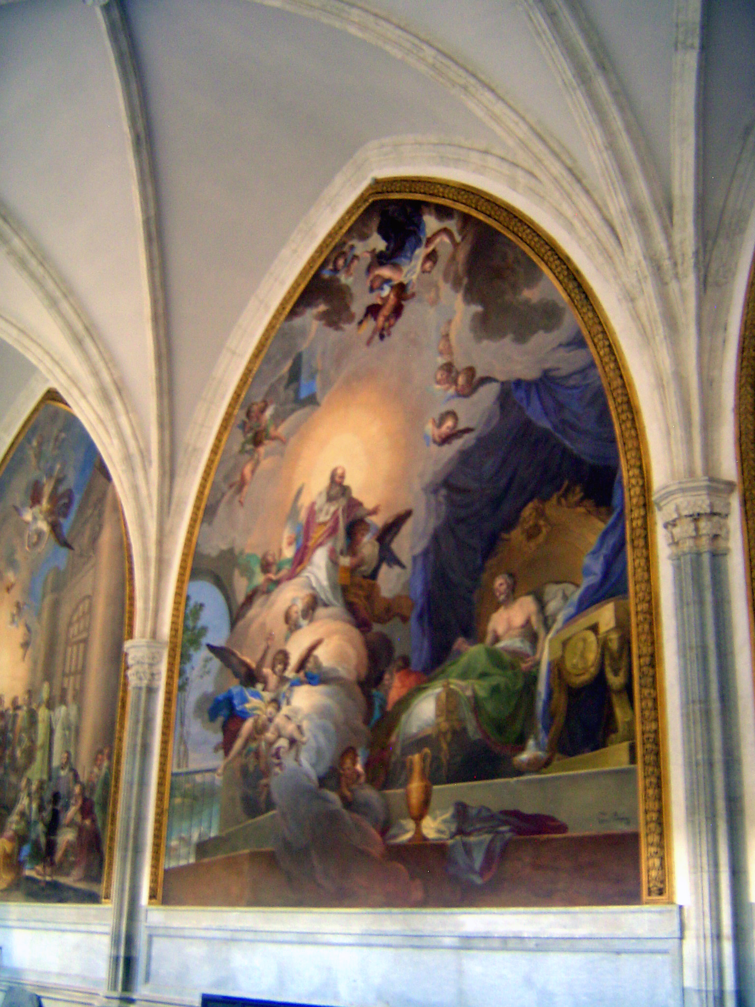 The original paintings were effaced in 1775 and replaced, Ford writes, with "commonplace academical inanities."