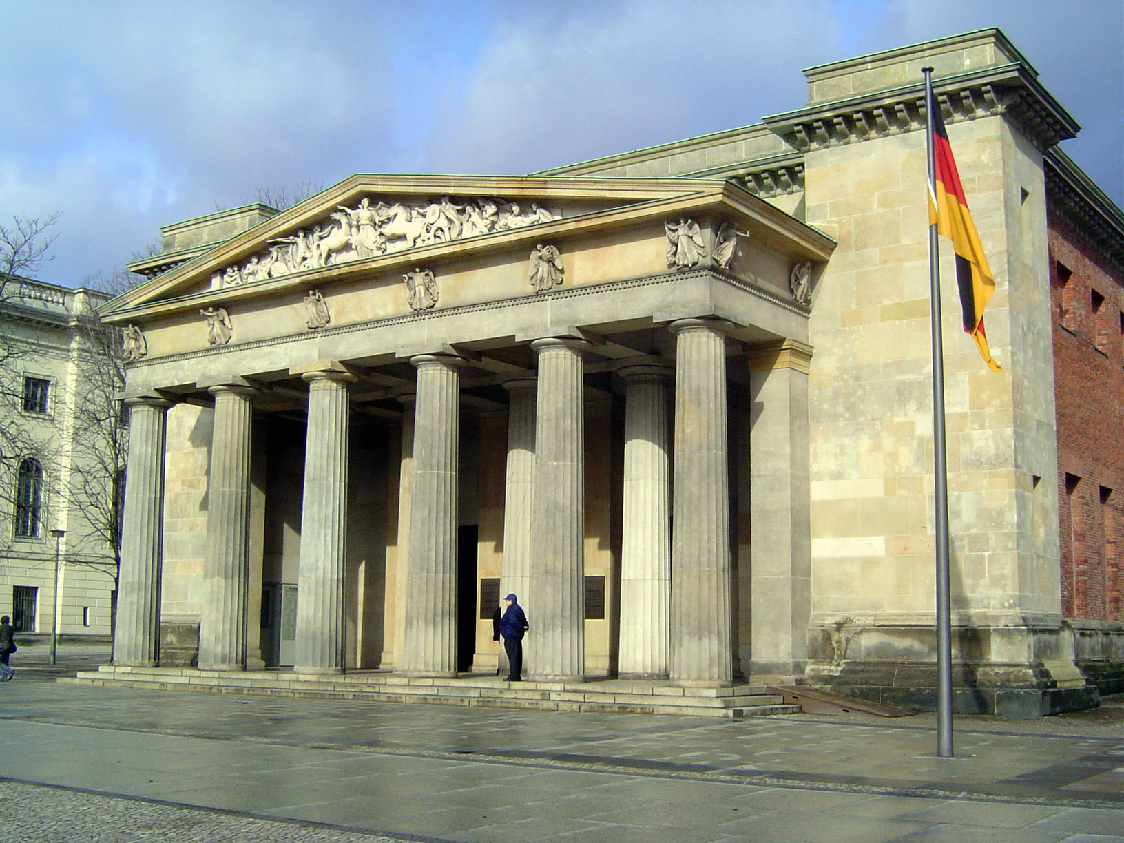 Another Schinkel project, the Neue Wache or New Watch guardhouse of 1818. It became a war memorial in 1931 and is now the Central Memorial o