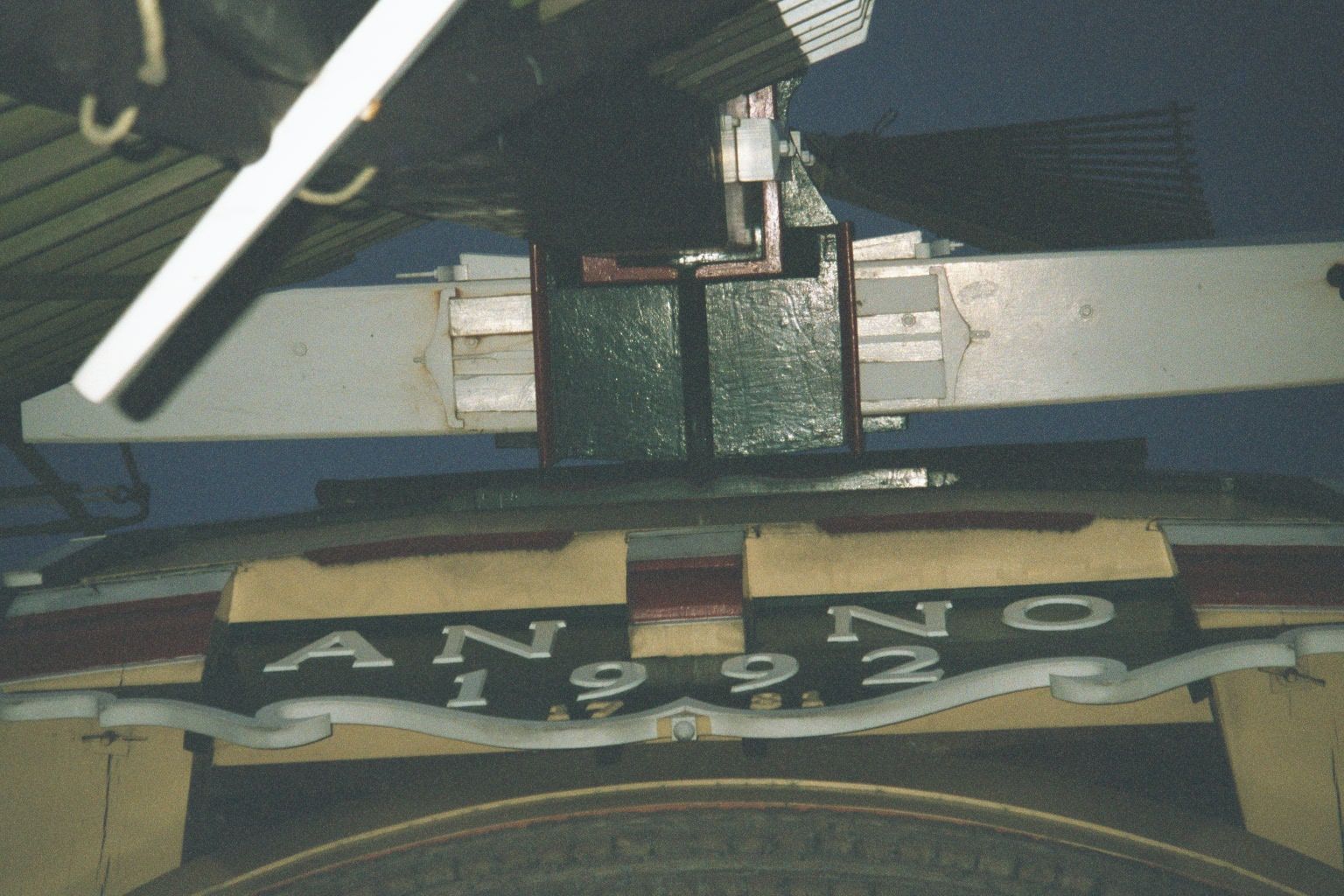 The date marks its restoration as a working museum.