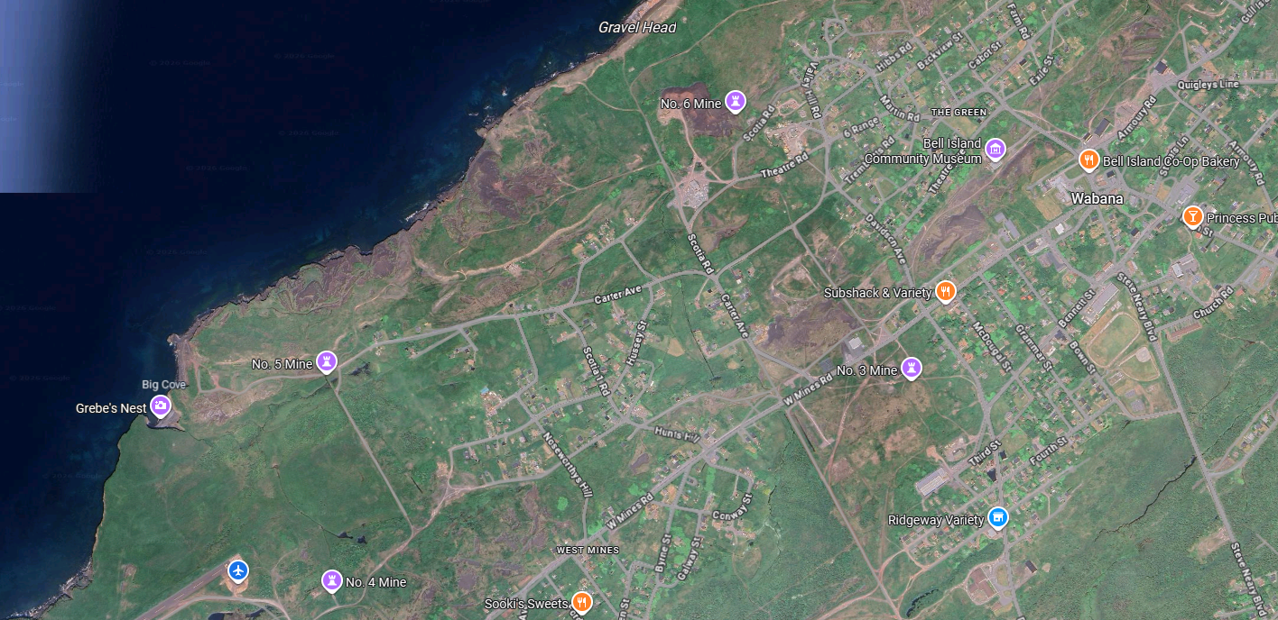 Bell Island hasn't recovered from the attention.  Funny thing, the iron ore was not mined under the island but from tunnels that ran from th