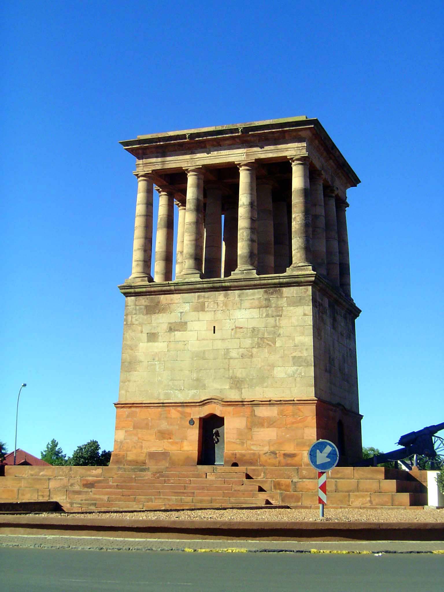 The grander one is the Honored Dead Memorial, modeled on the Nereid monument of Xanthos, known to the English because a reconstruction was o